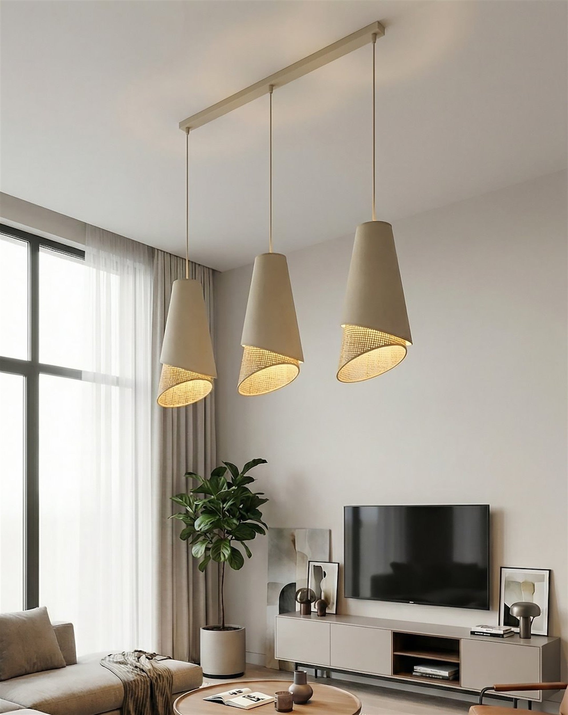 Lampa wisząca Moda x3 rattan