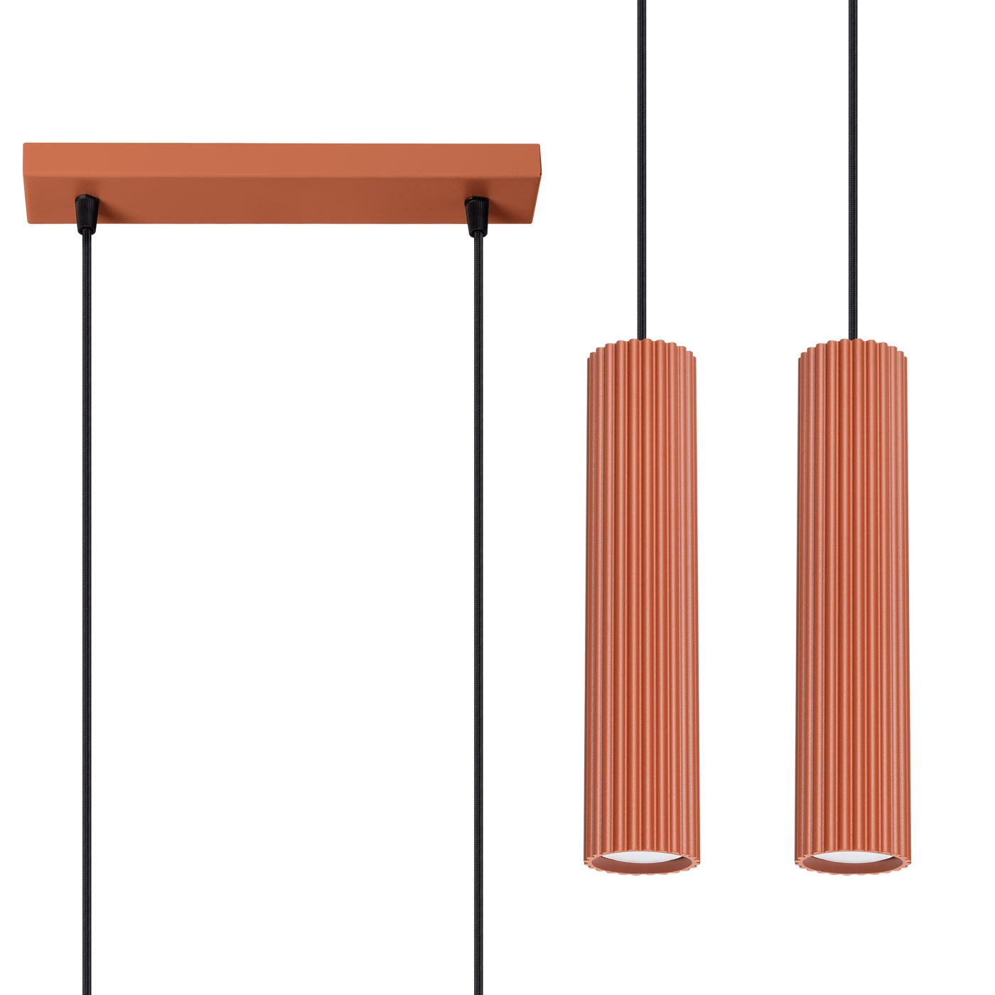 Lampa wisząca Karbon 2 ochra czerwona
