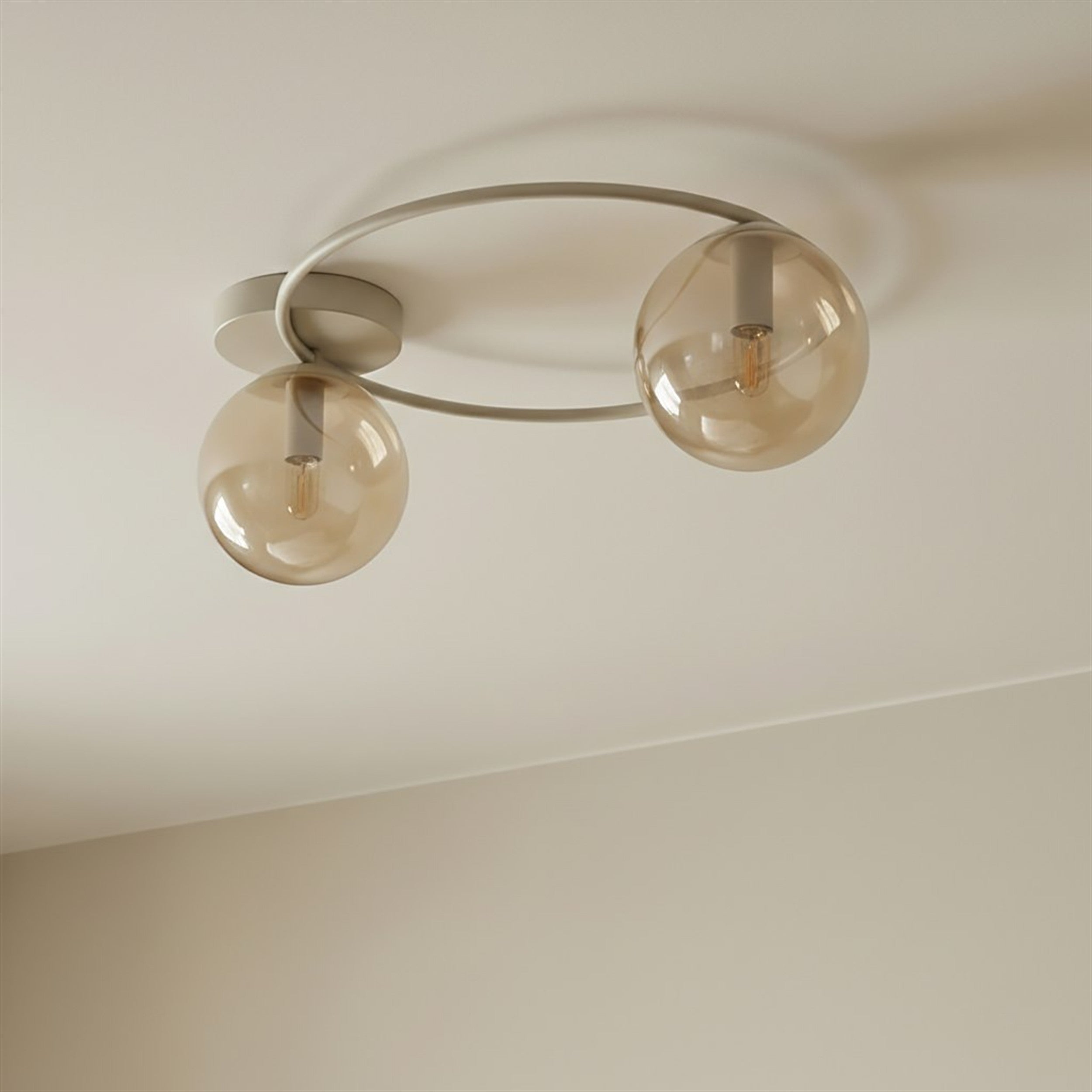 Lampa wisząca Sopra x2 mokka bursztyn