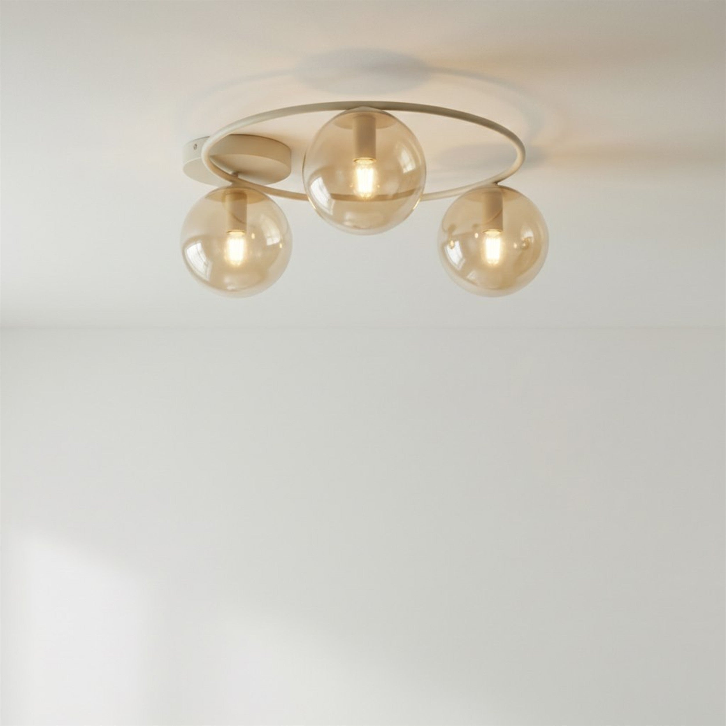 Lampa wisząca Sopra x3 mokka bursztyn