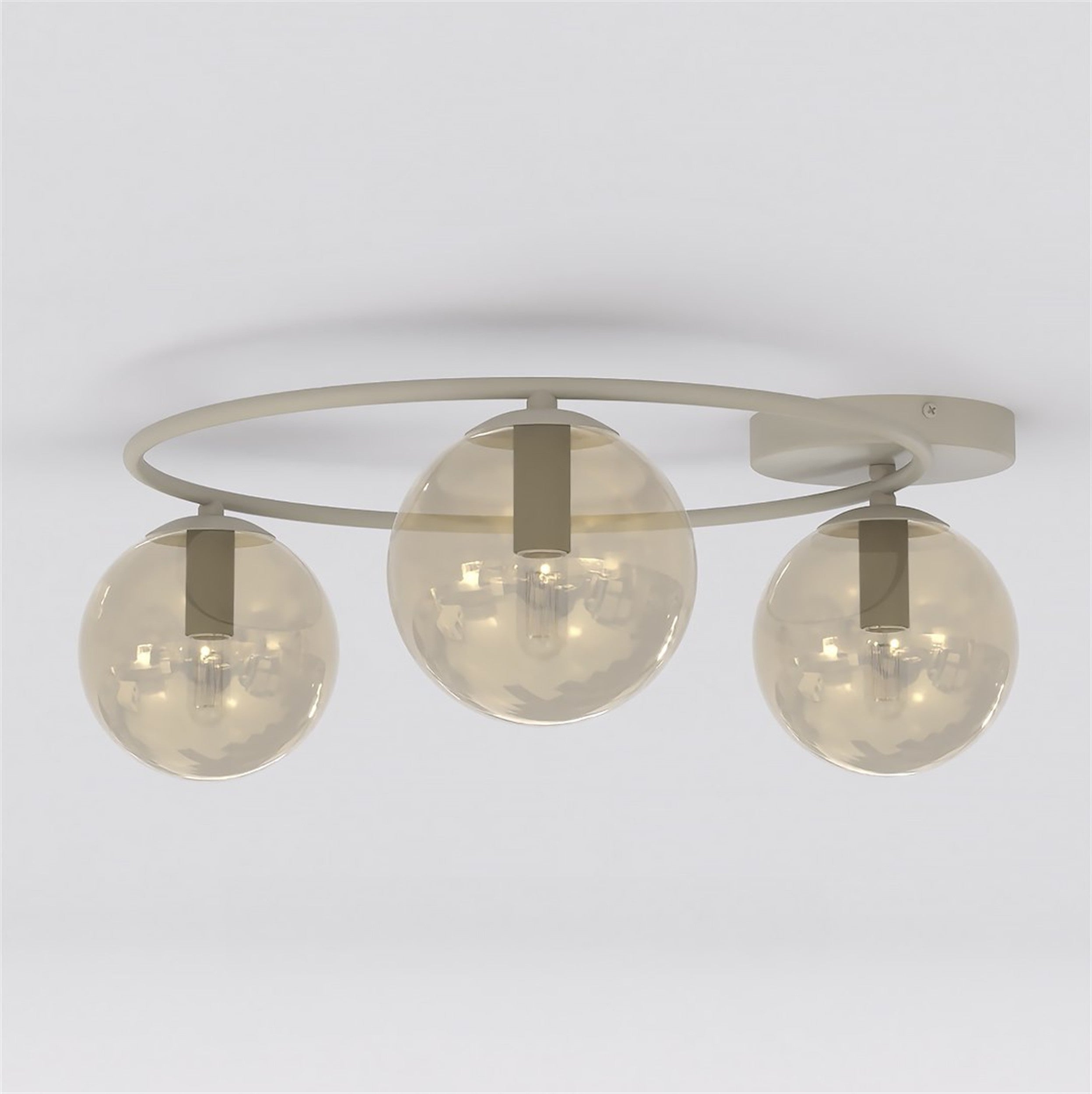 Lampa wisząca Sopra x3 mokka bursztyn