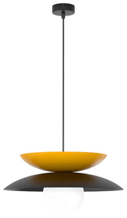 Lampa wisząca Nagoya czerń/pomarańcz