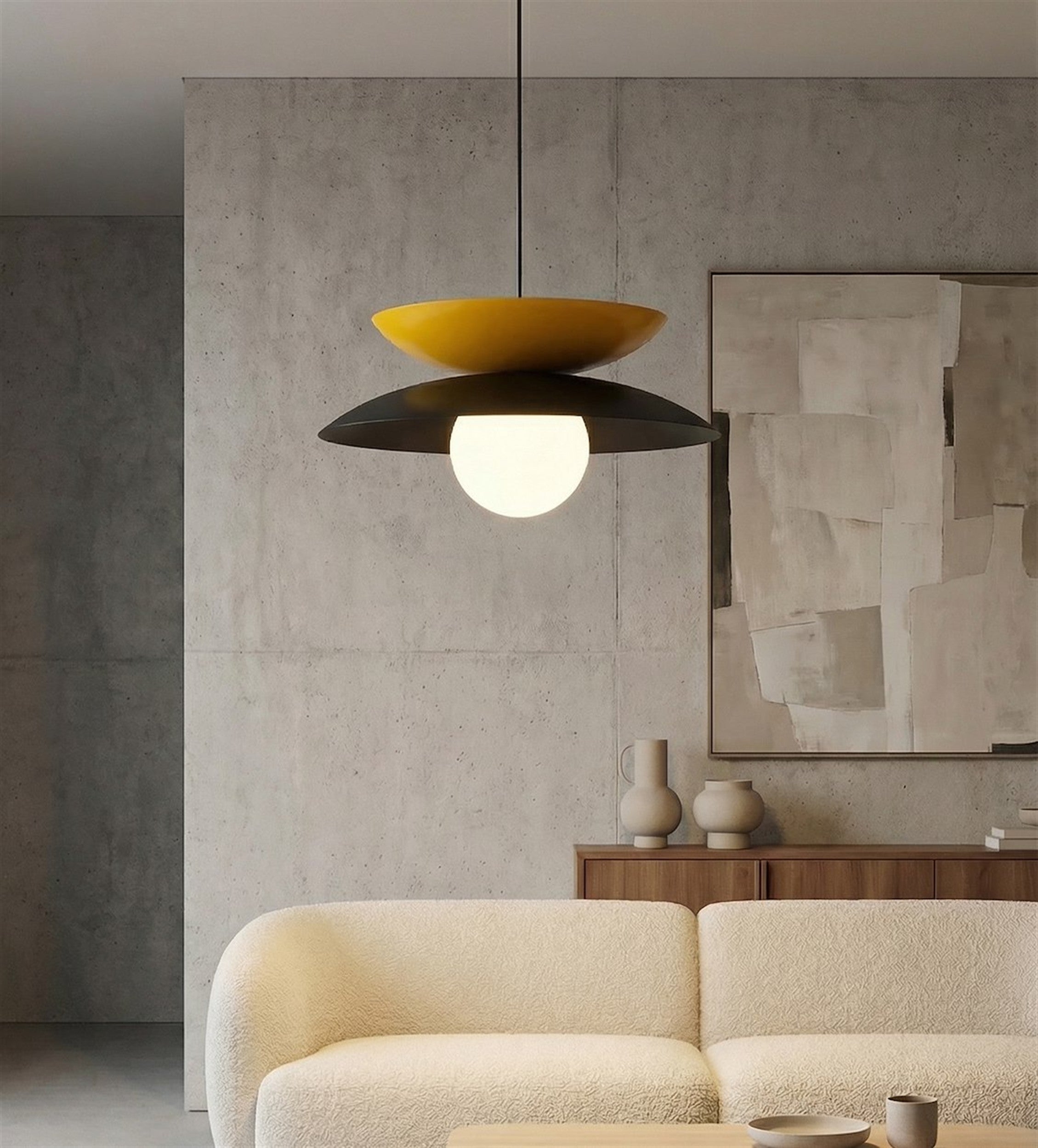 Lampa wisząca Nagoya czerń/pomarańcz