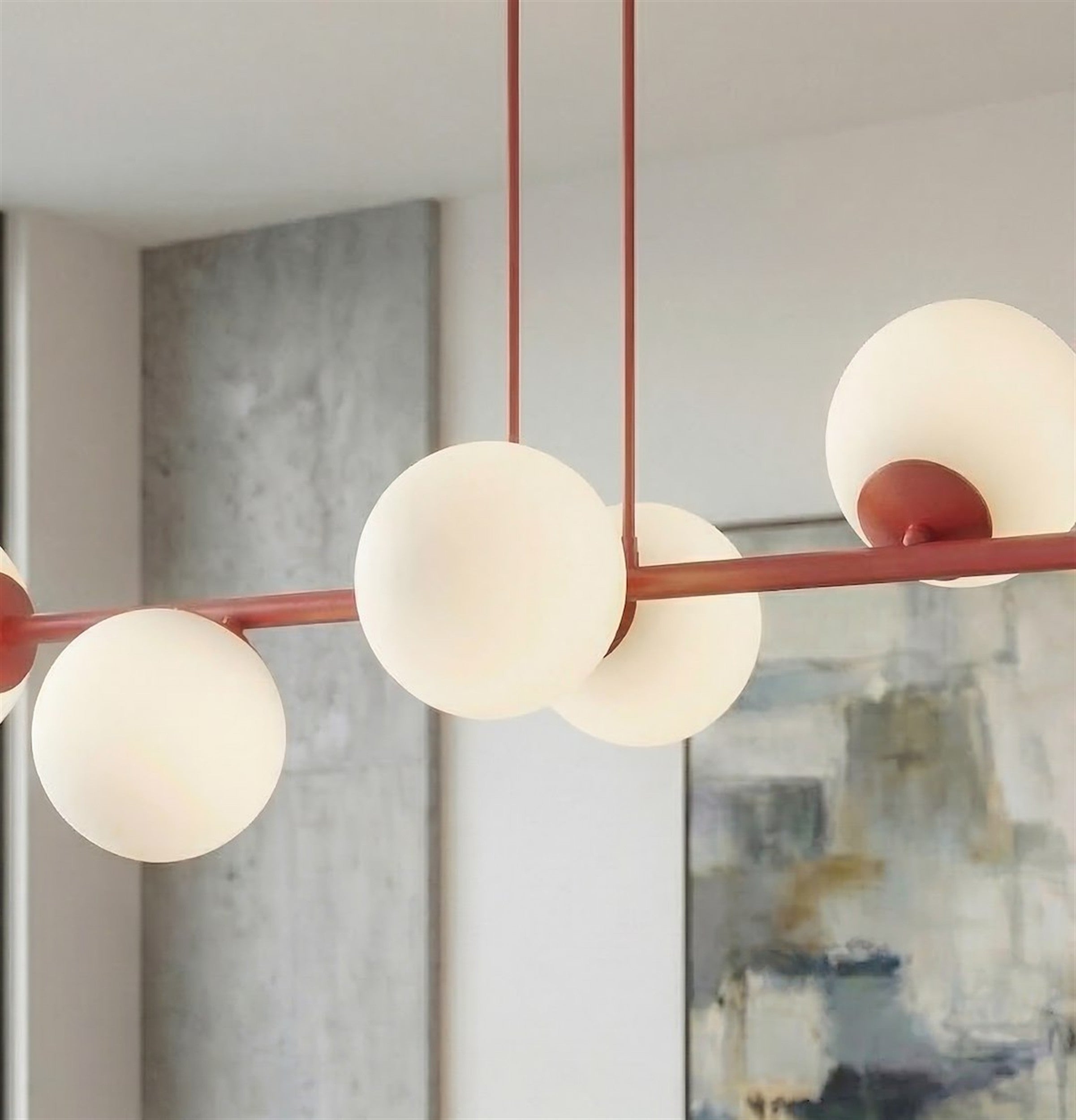 Lampa wisząca Magnus x6 burgund opal