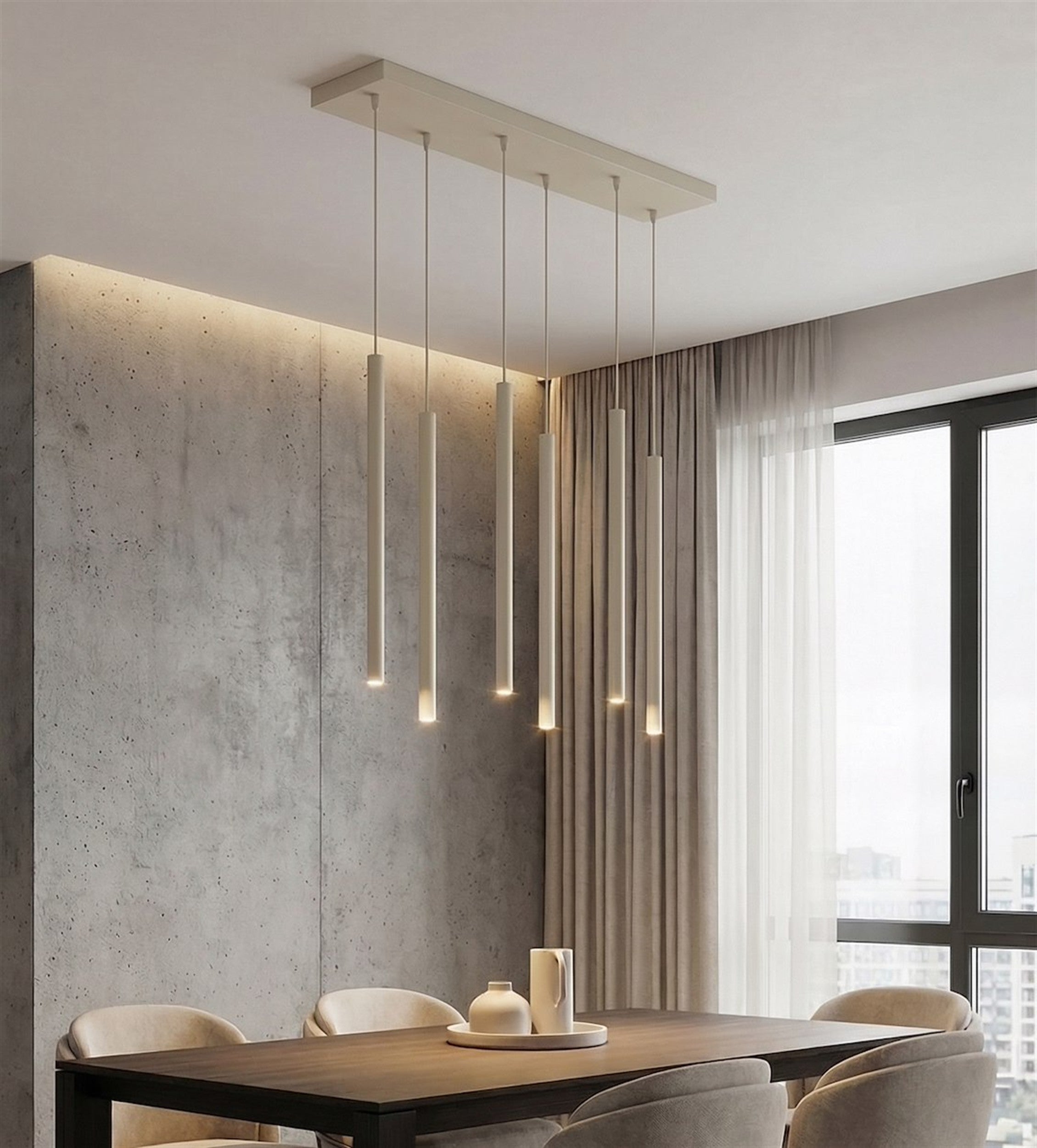 Lampa wisząca Selter x6 mokka