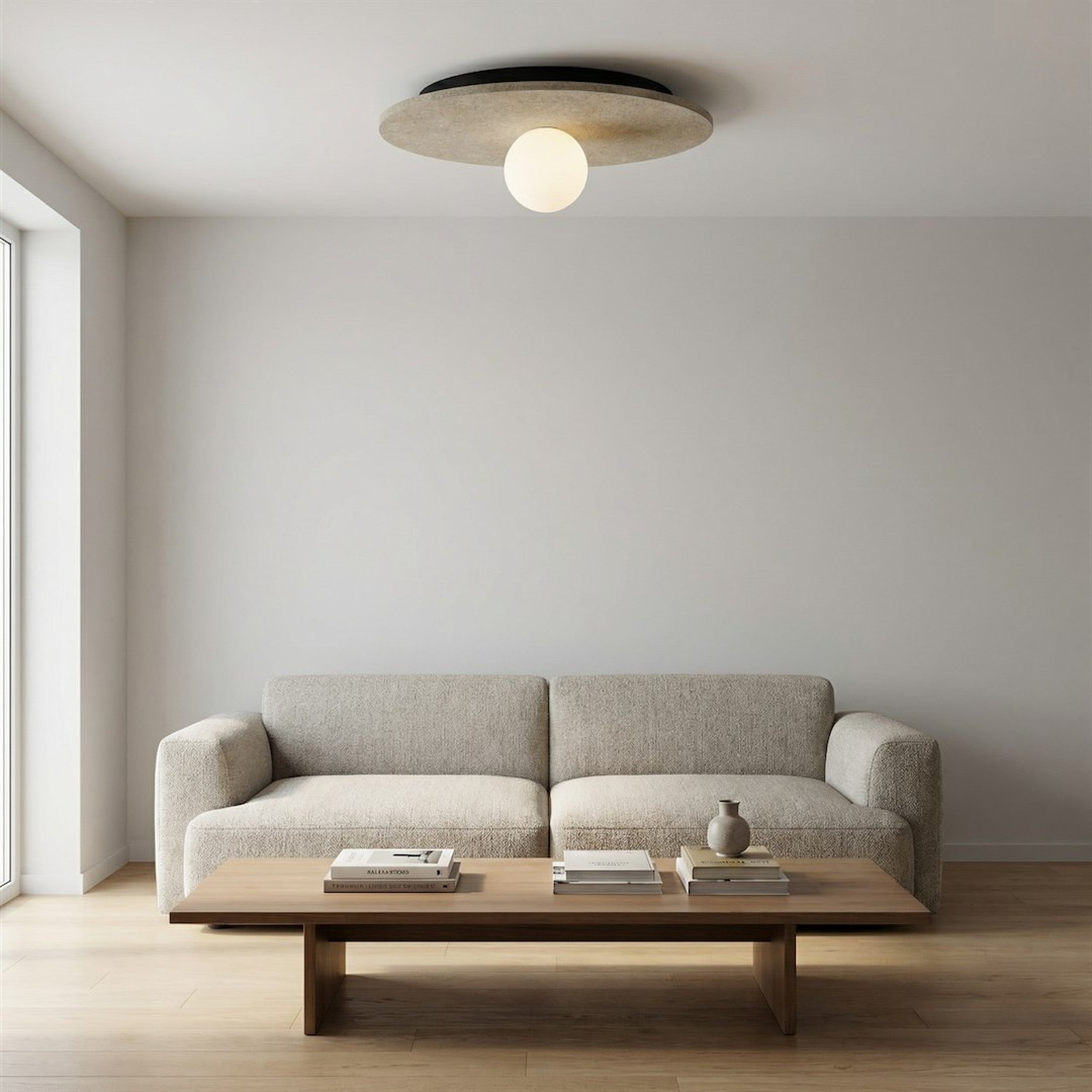 Lampa wisząca Calma M 40 cm beżowa