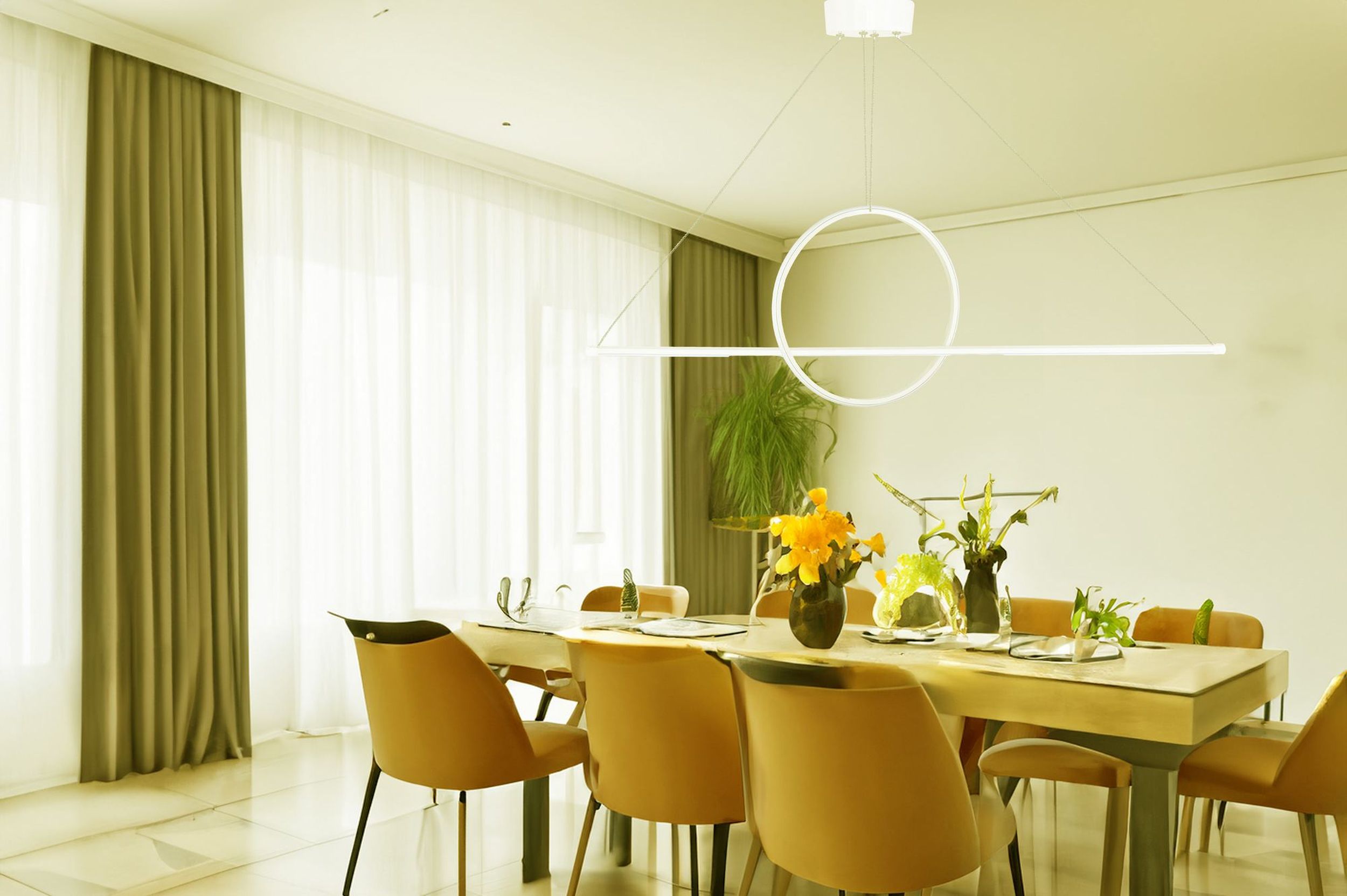 Lampa wisząca Bowal LED biała ciepłe światło