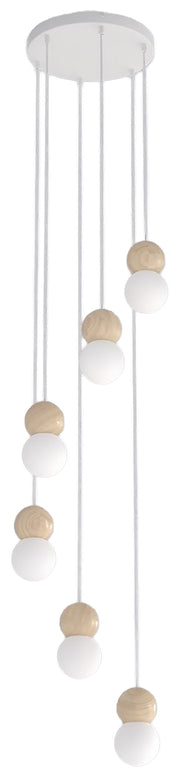 Lampa wisząca Loop x6 biała