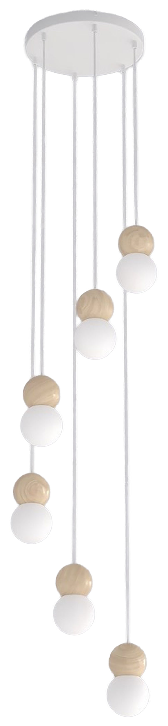 Lampa wisząca Loop x6 biała