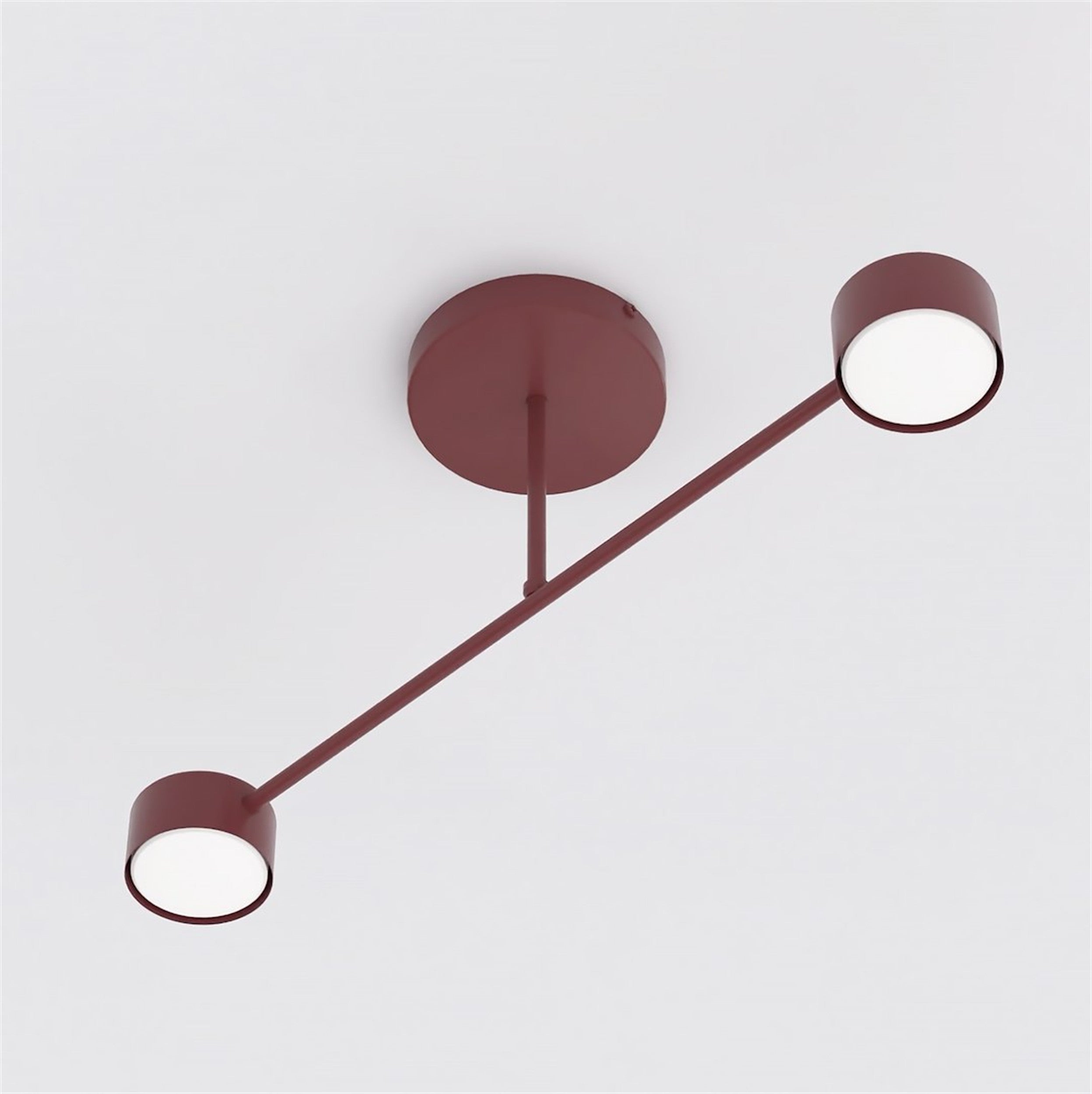 Lampa wisząca Halo x2 burgundowa