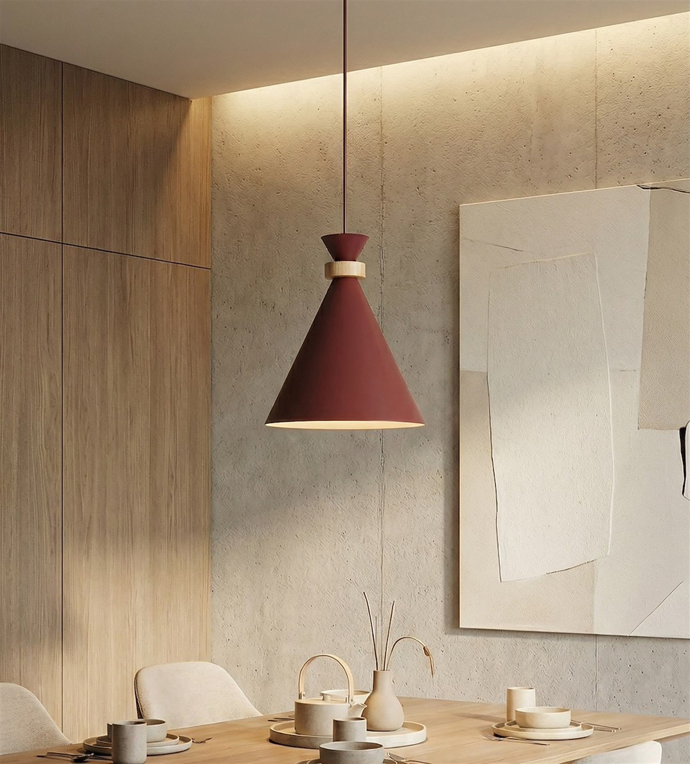 Lampa wisząca Zero x1 burgundowa