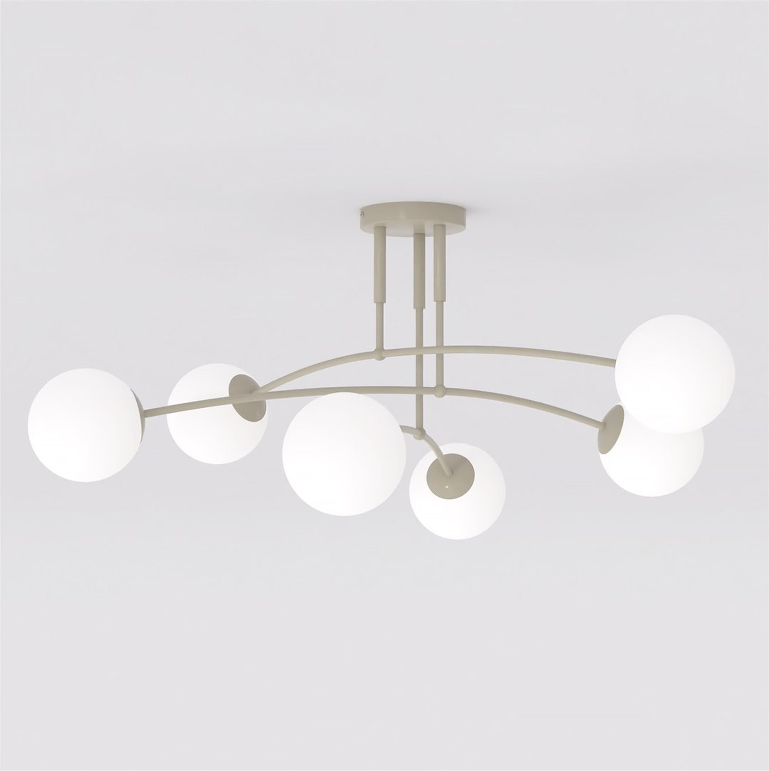 Lampa wisząca Pregos x6 mokka opal