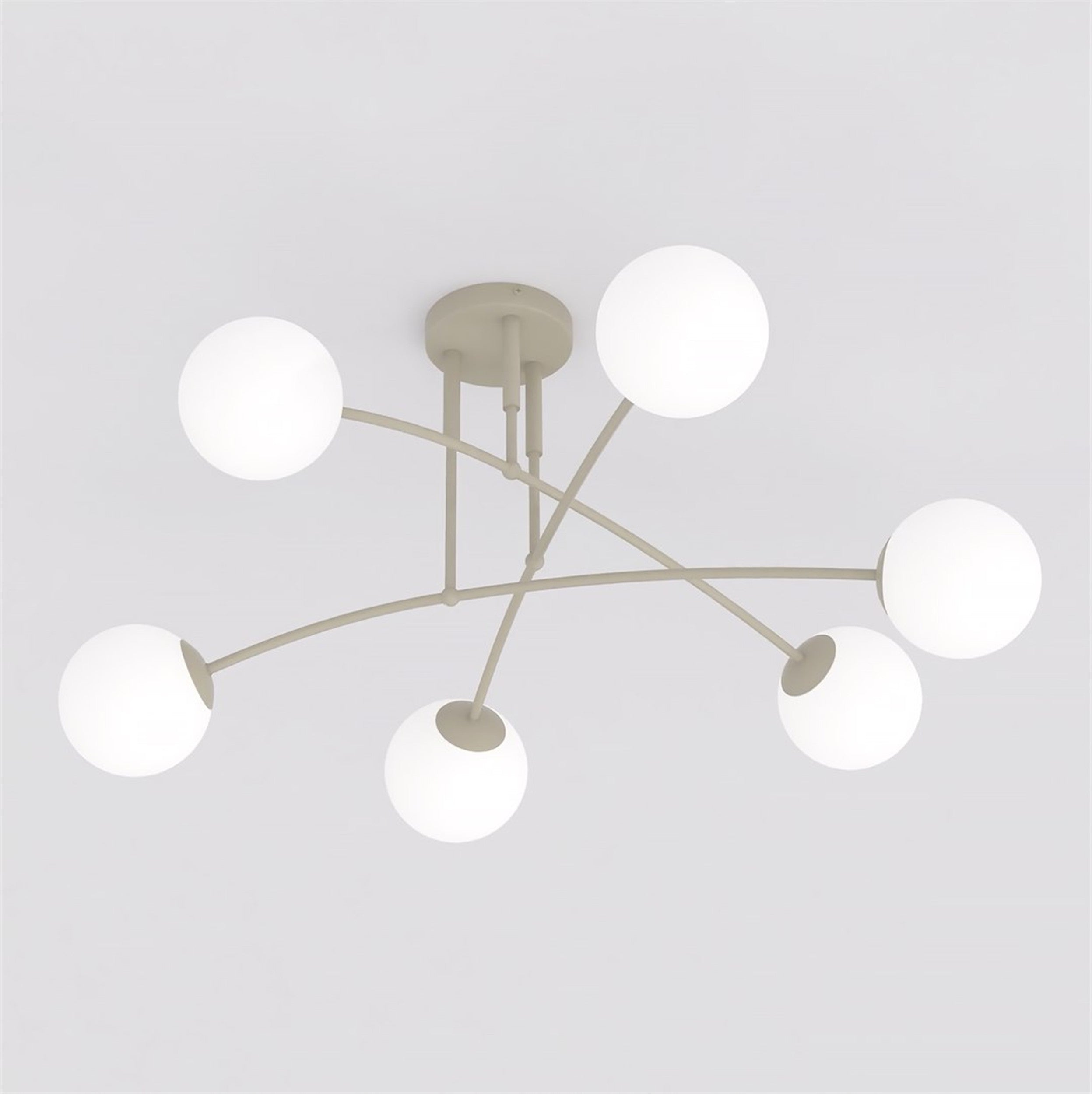 Lampa wisząca Pregos x6 mokka opal