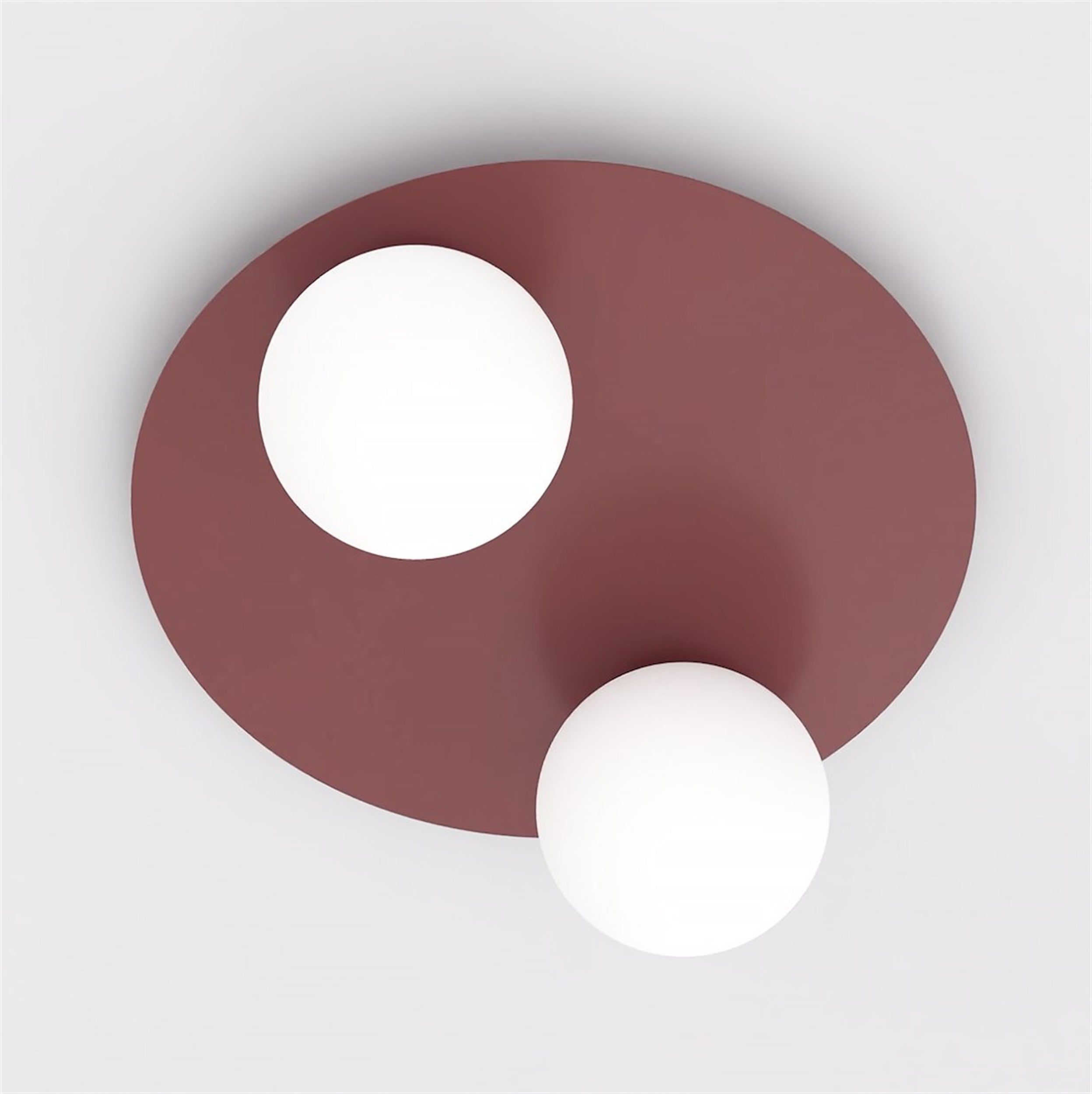 Lampa wisząca Solar x2 burgund opal