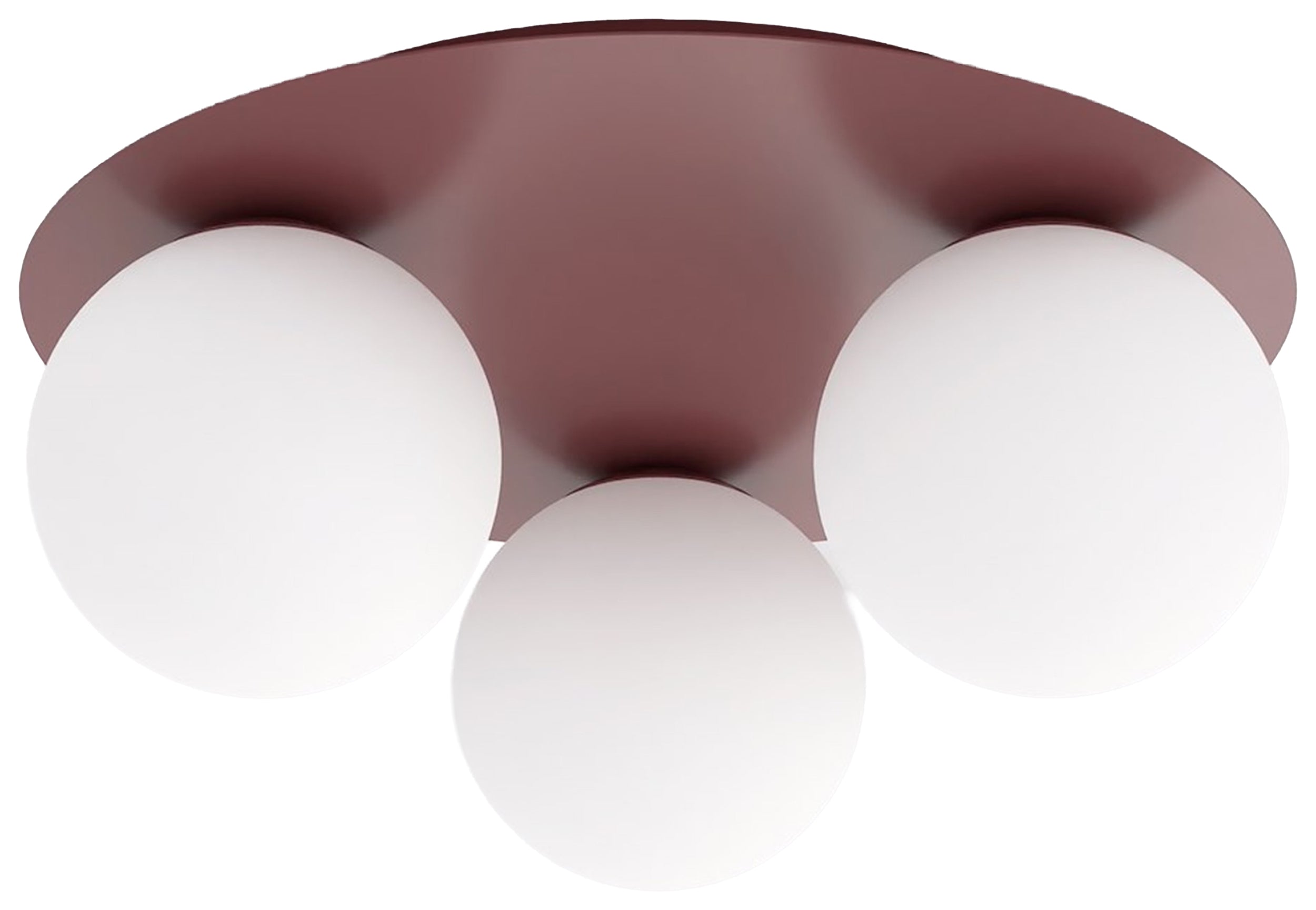 Lampa wisząca Solar x3 burgund opal