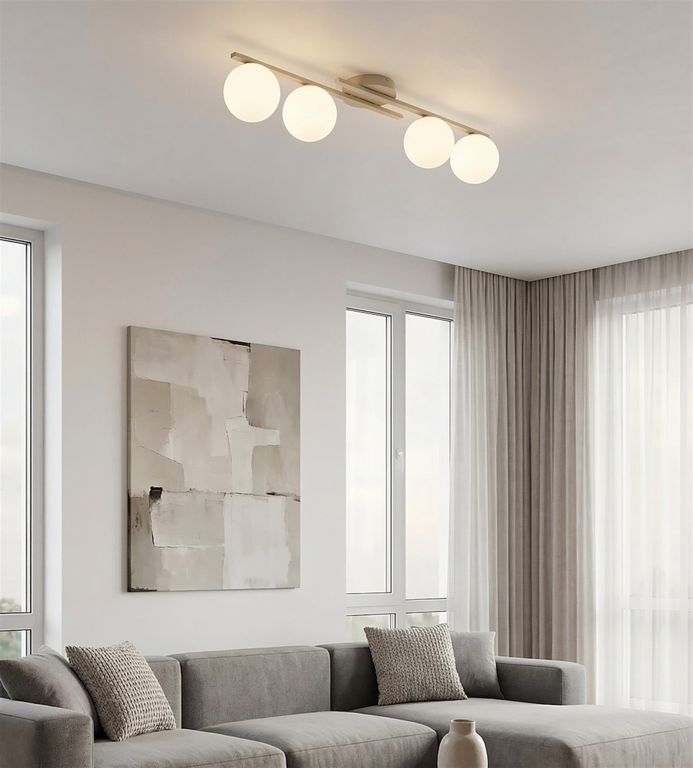 Lampa wisząca Kairo x4 mokka opal