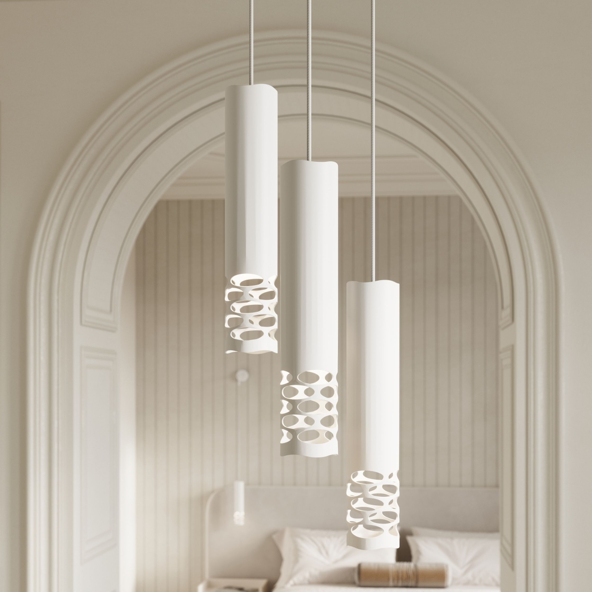 Lampa wisząca Liro 3P biały