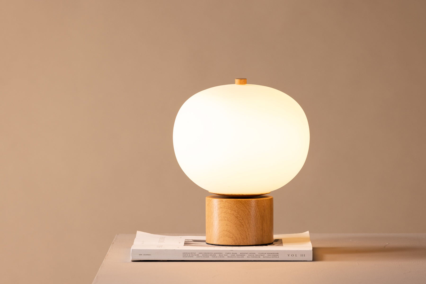 Lampa stołowa Cholet 35 cm dąb naturalny
