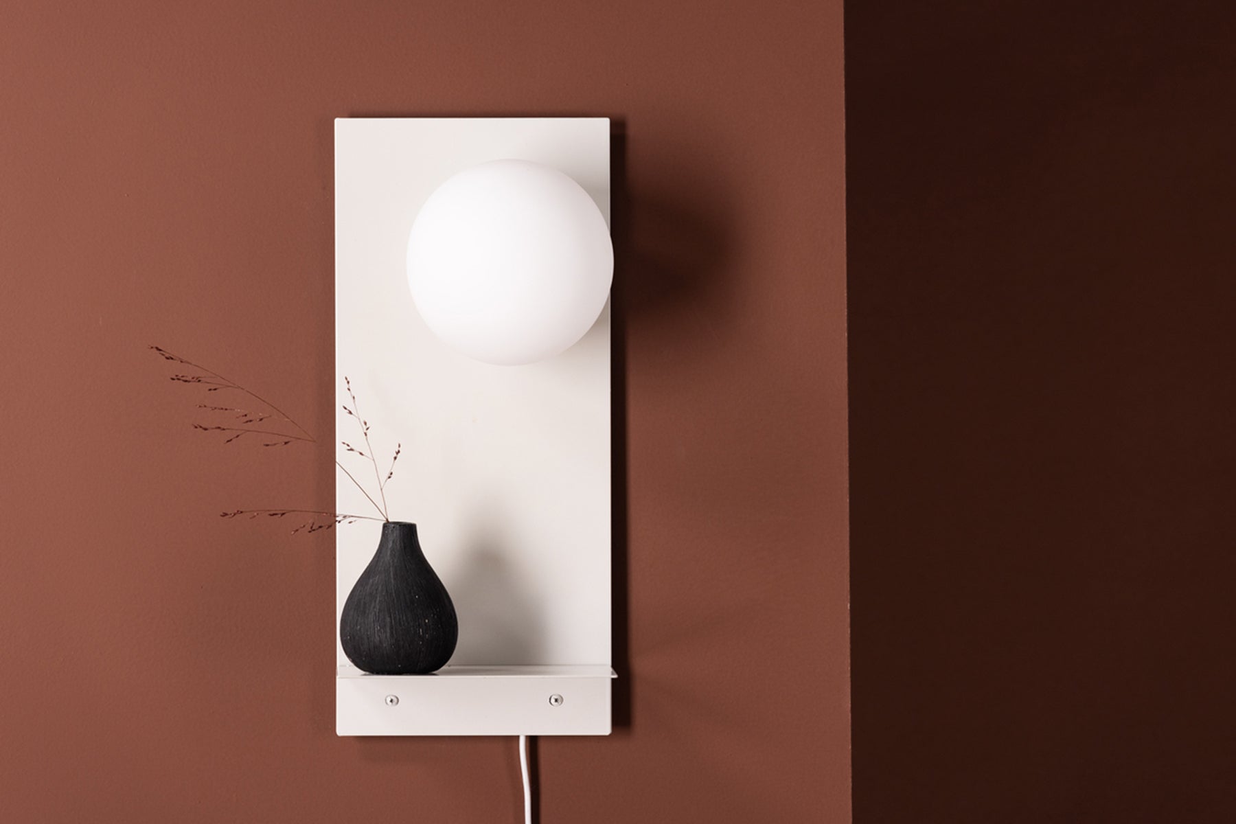 Lampa ścienna Troyes 45 cm kremowa