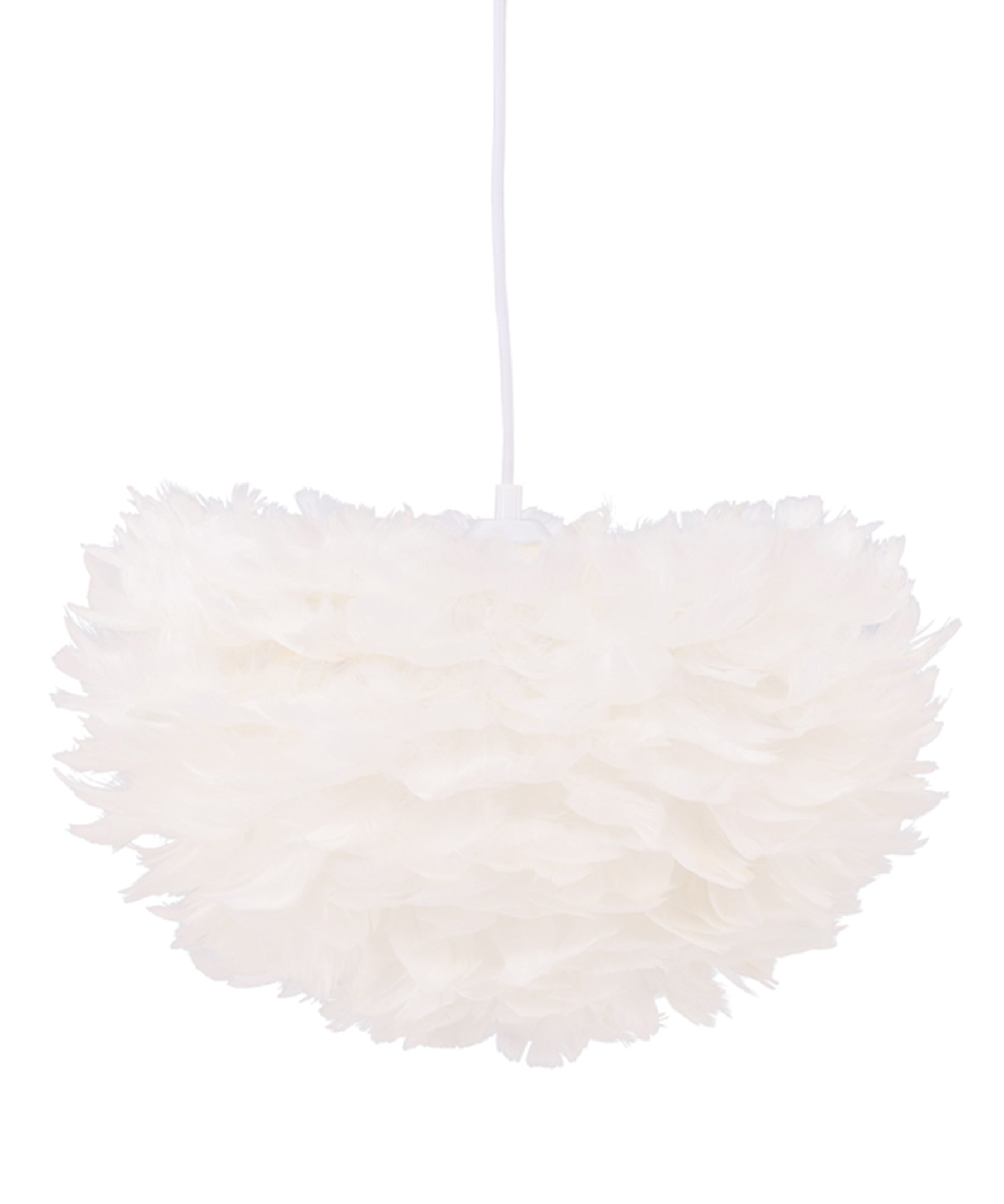 Lampa sufitowa Nicola średnica 45 cm białe pióra