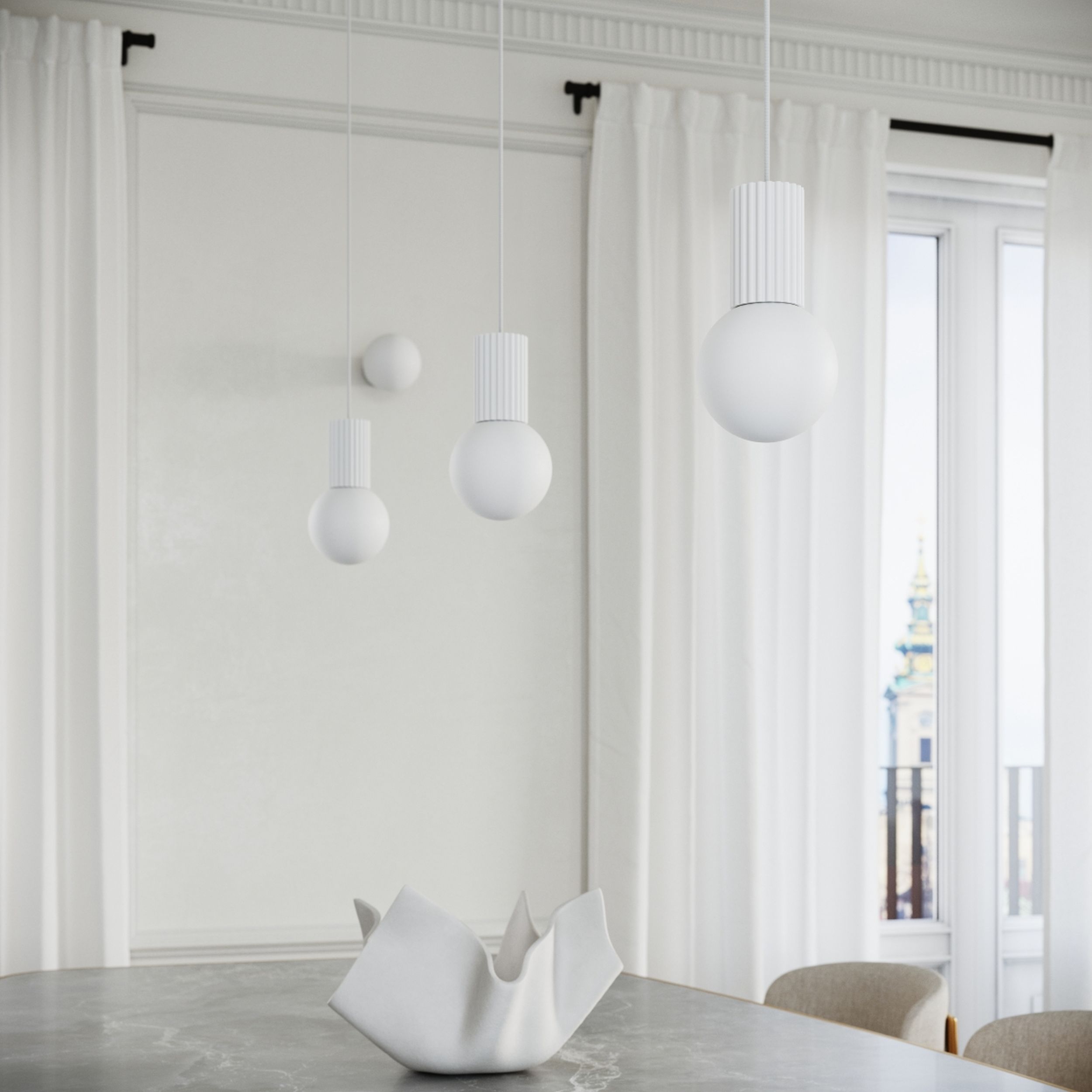 Lampa wisząca Halo 1 biała