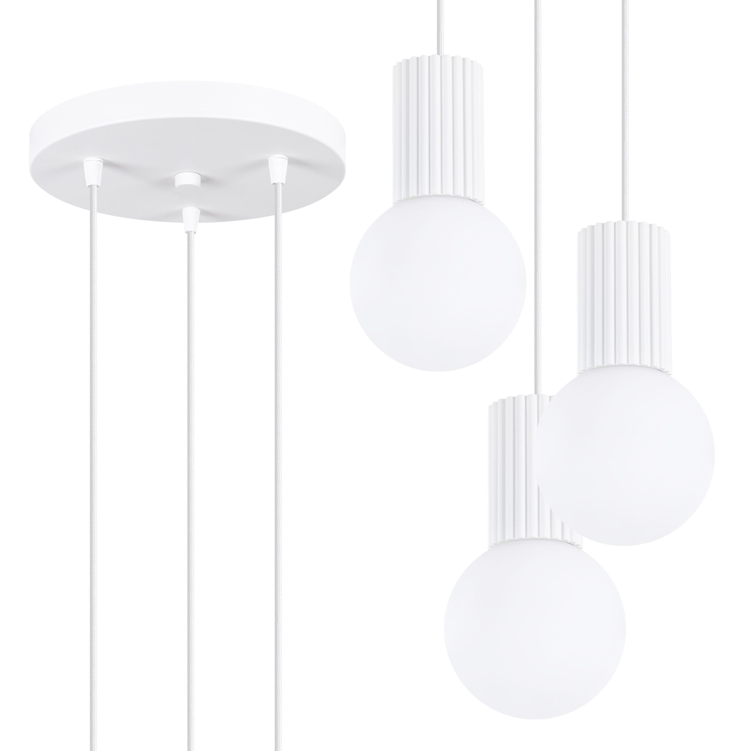 Lampa wisząca Halo 3P biała
