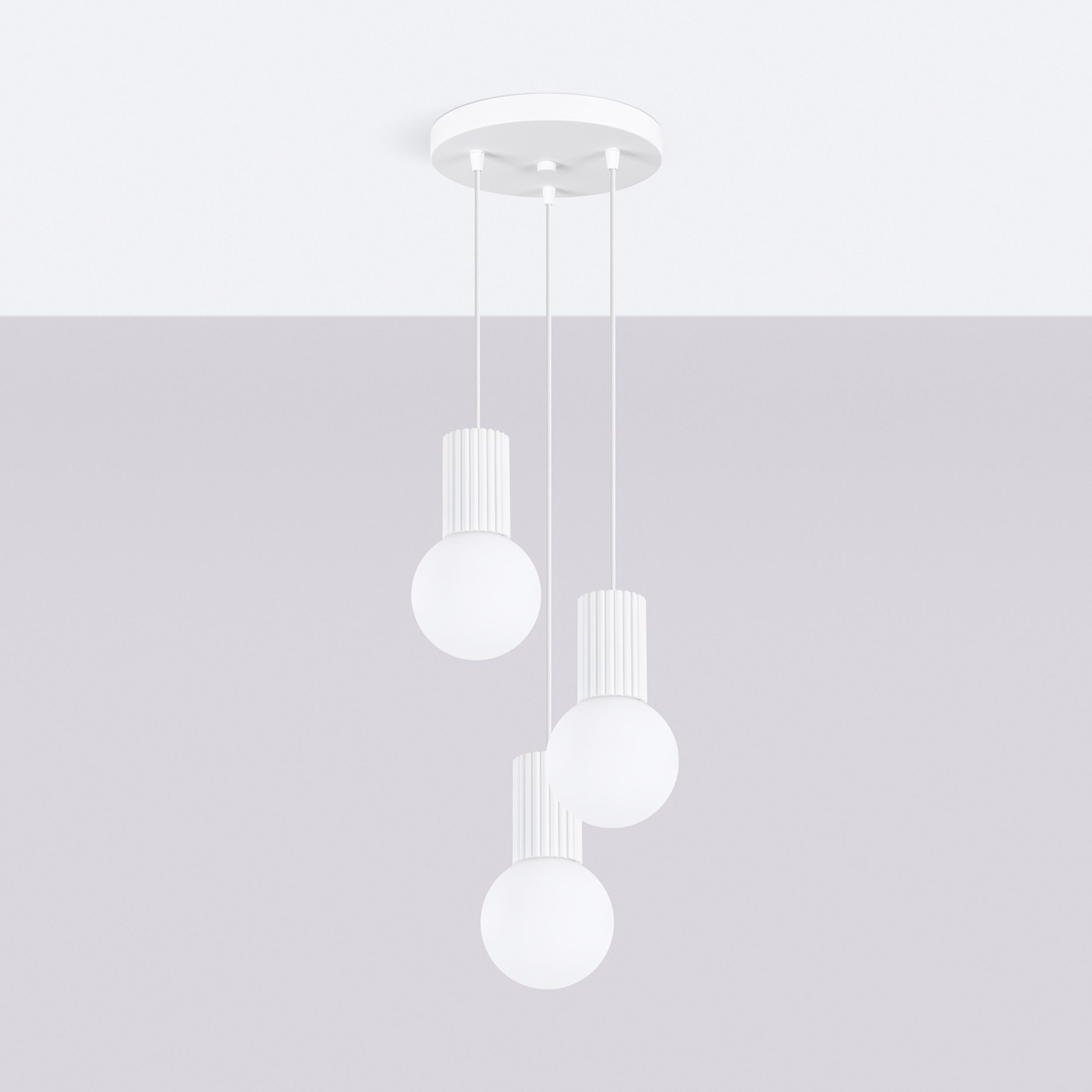 Lampa wisząca Halo 3P biała