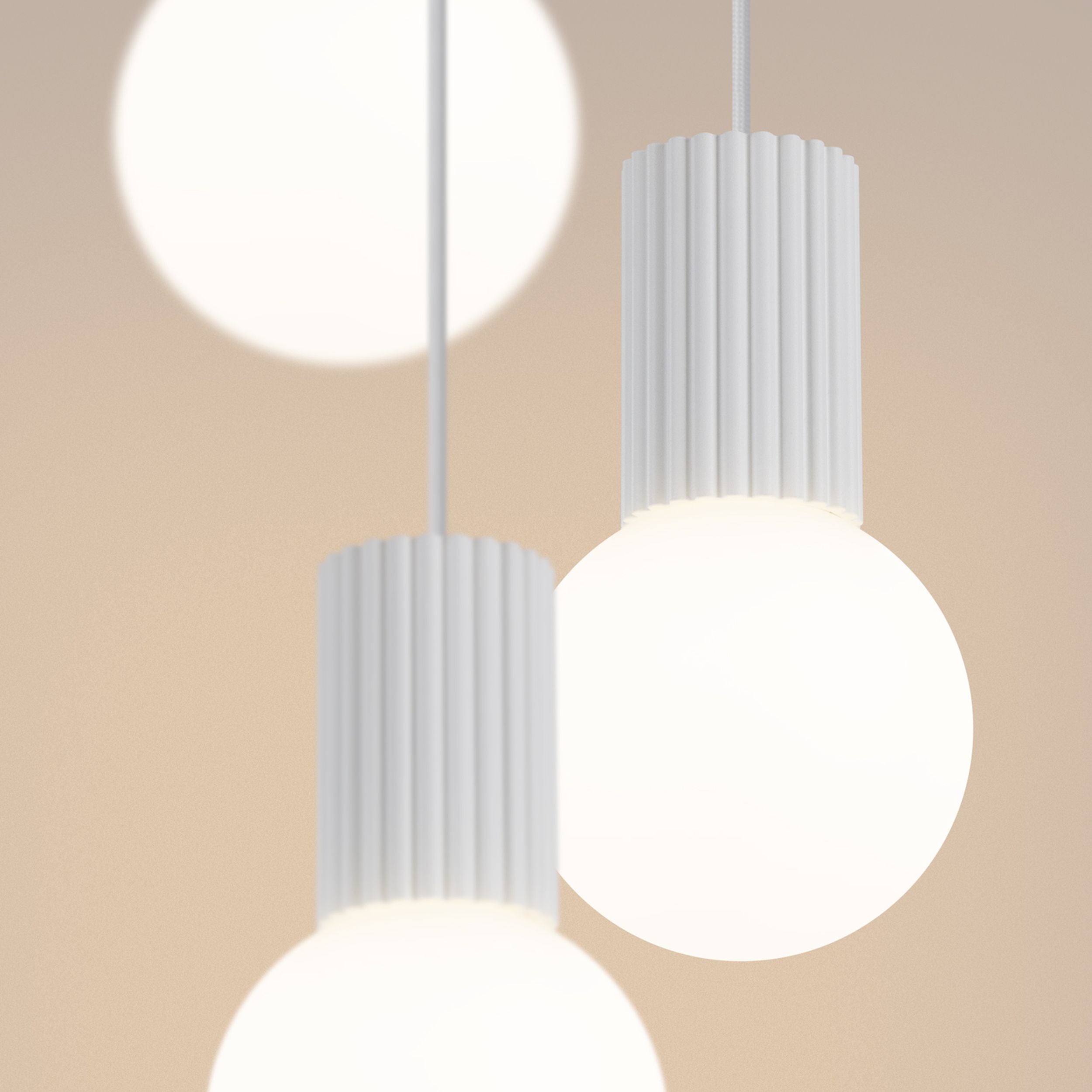 Lampa wisząca Halo 3P biała
