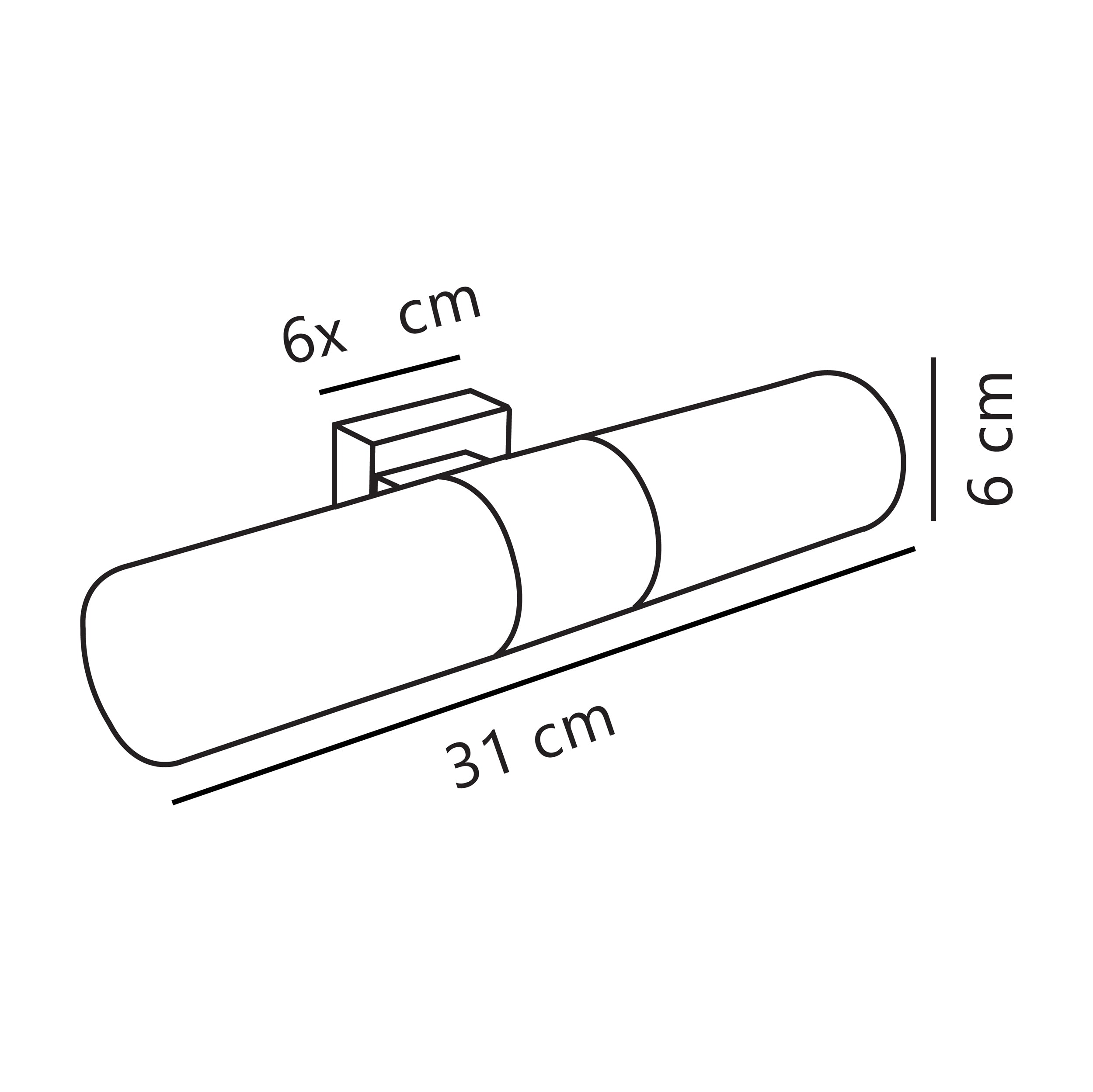 Kinkiet Tangens x2 stalowy IP44