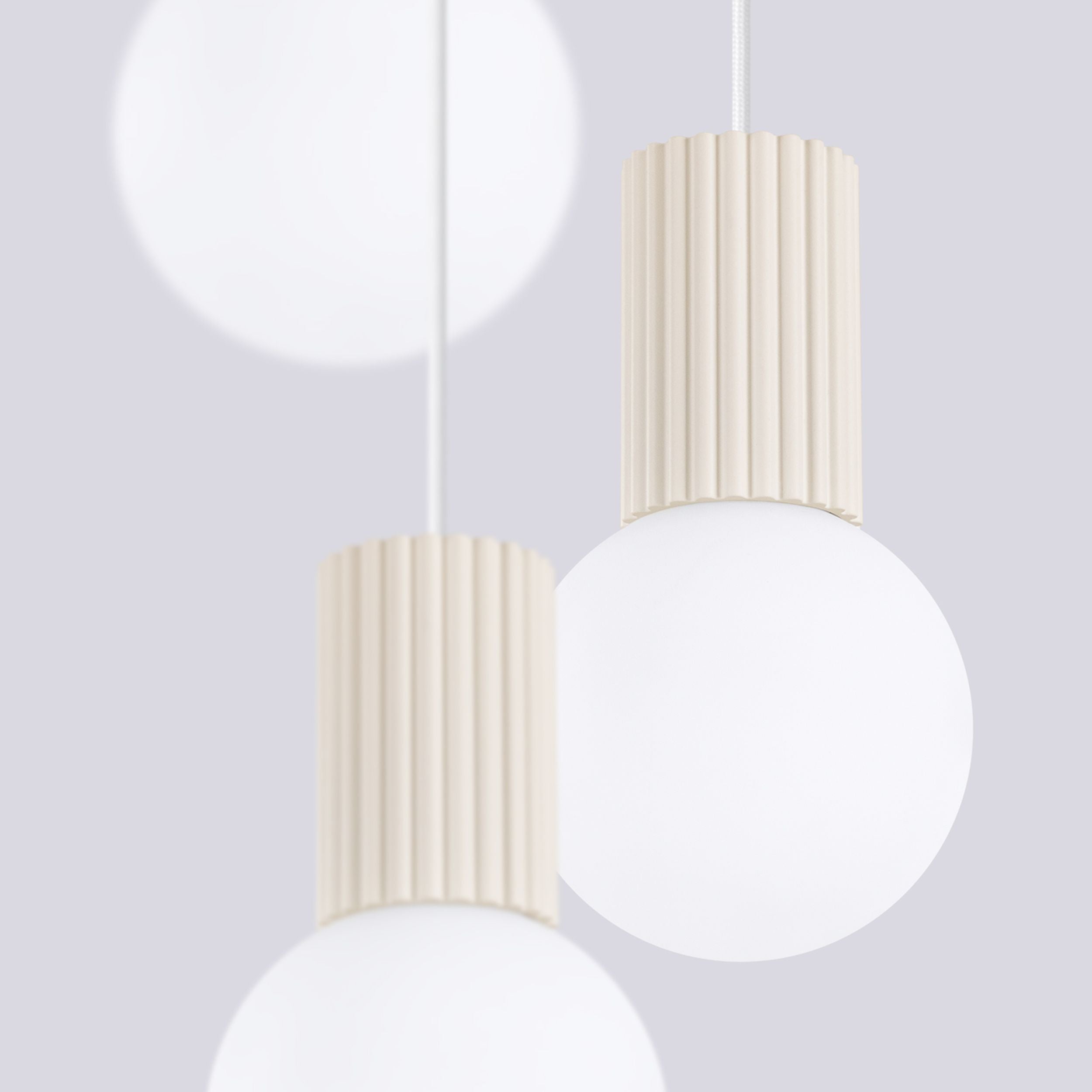 Lampa wisząca Halo 3P beżowa