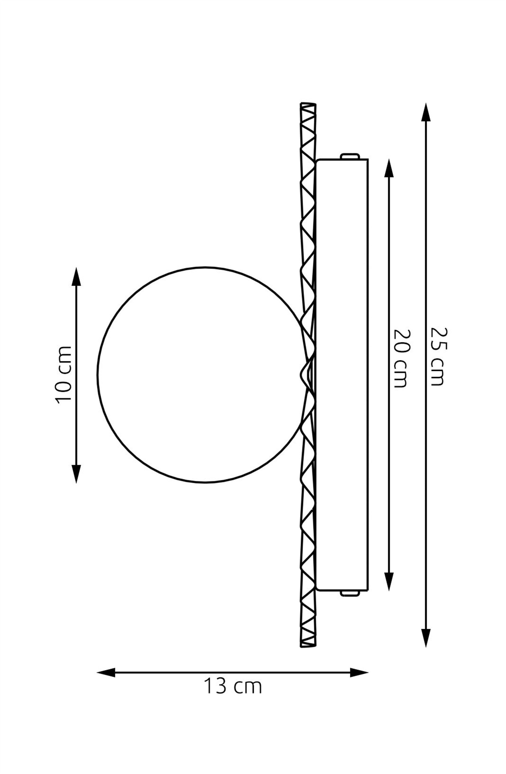 Kinkiet Umbra M 25 cm czarny