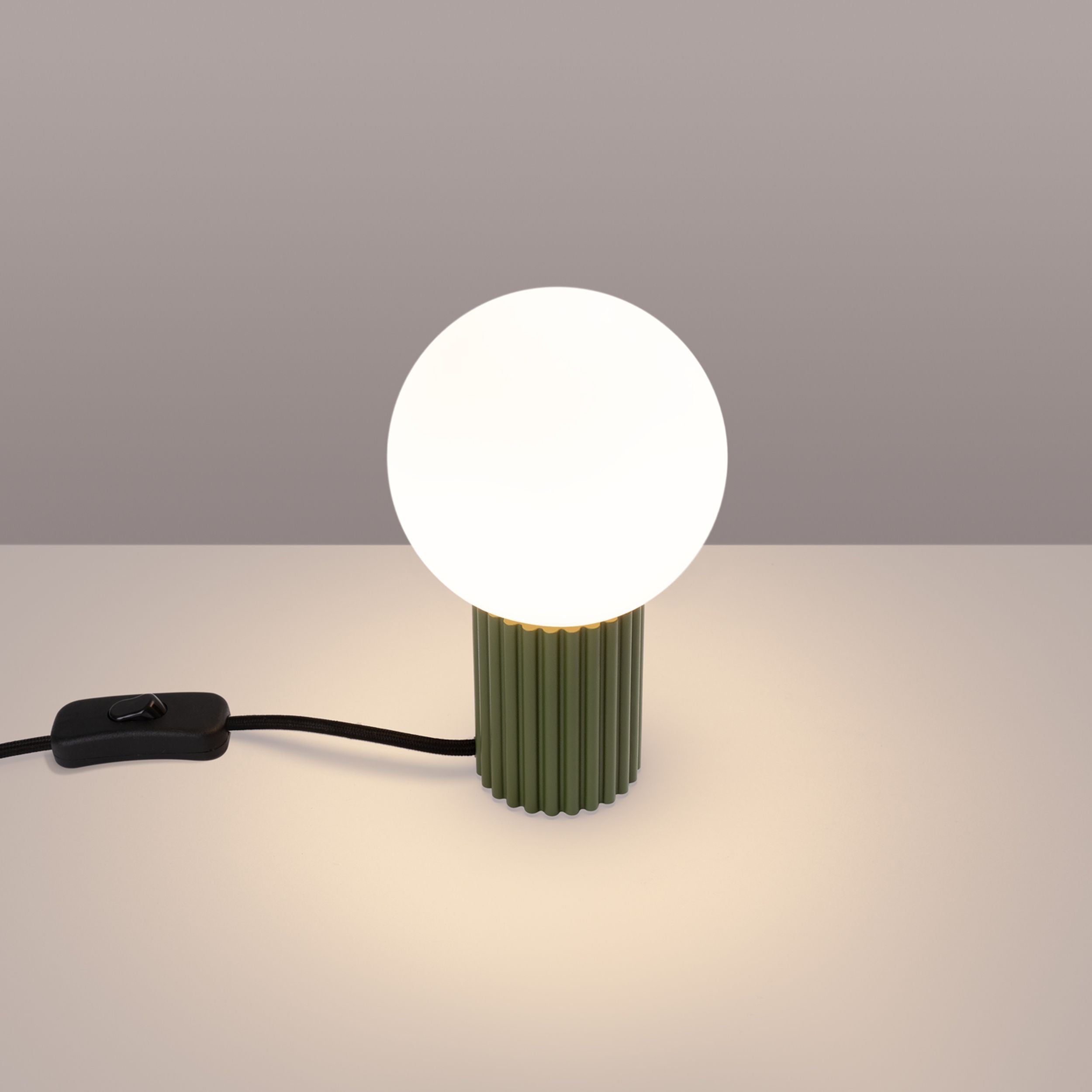 Lampa stołowa Halo zielona oliwka