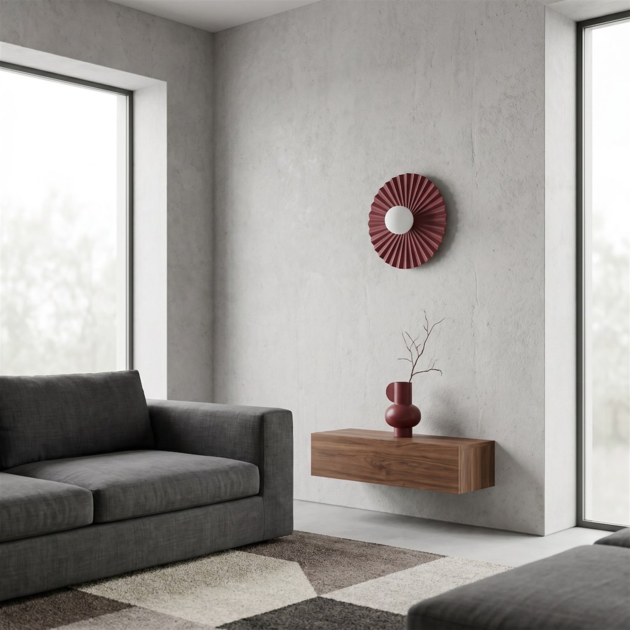 Kinkiet Umbra L 35 cm burgundowy