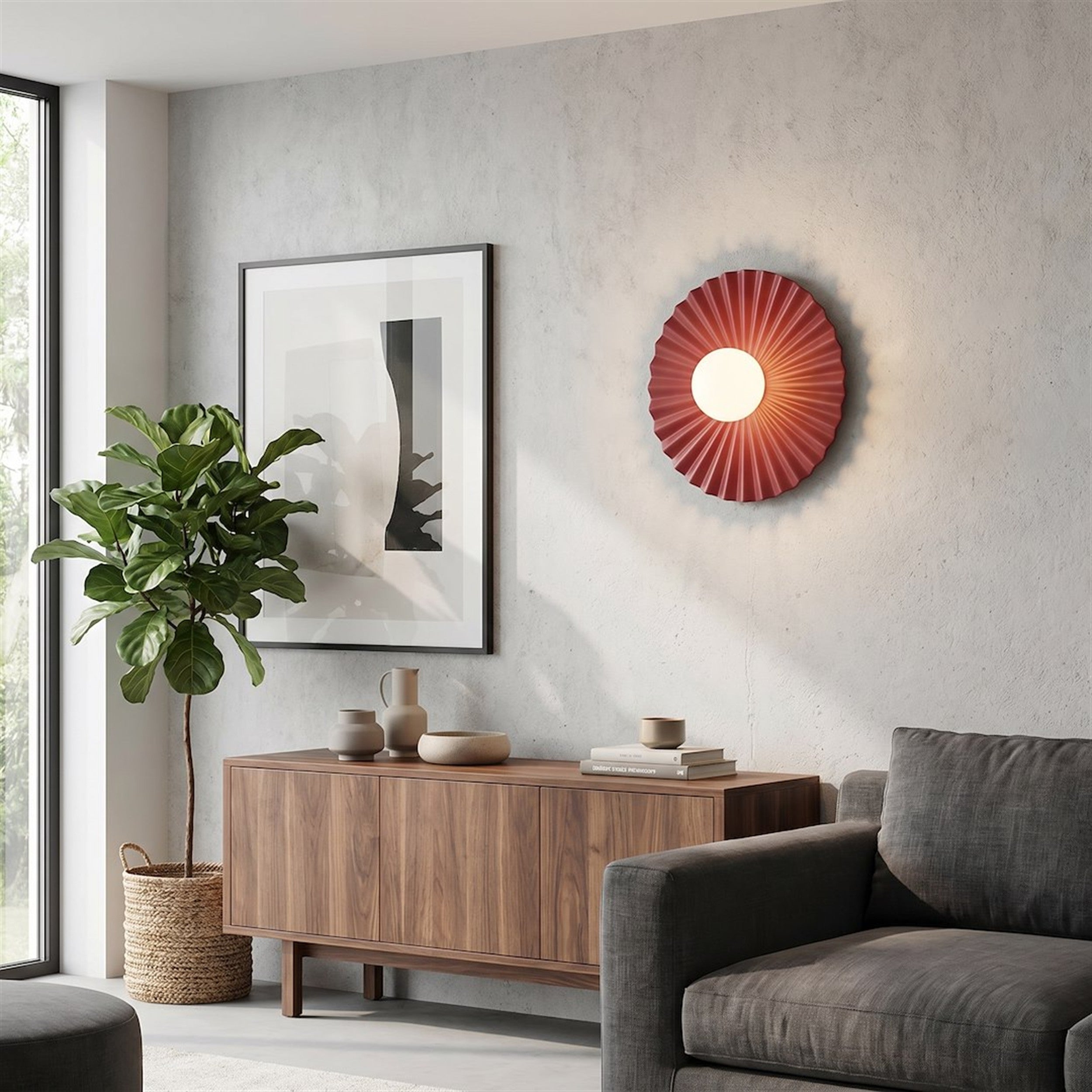 Kinkiet Umbra L 35 cm burgundowy