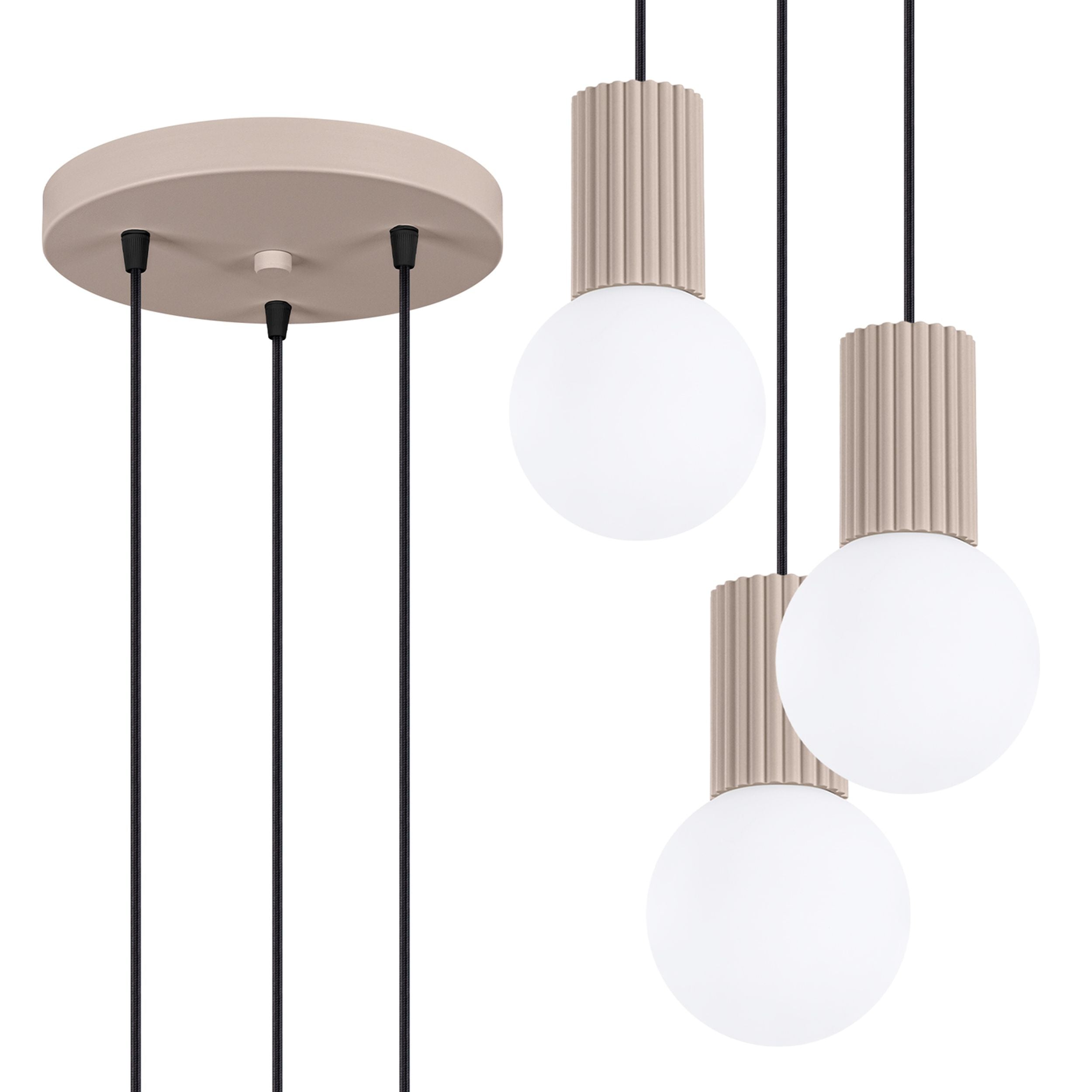 Lampa wisząca Halo 3P taupe