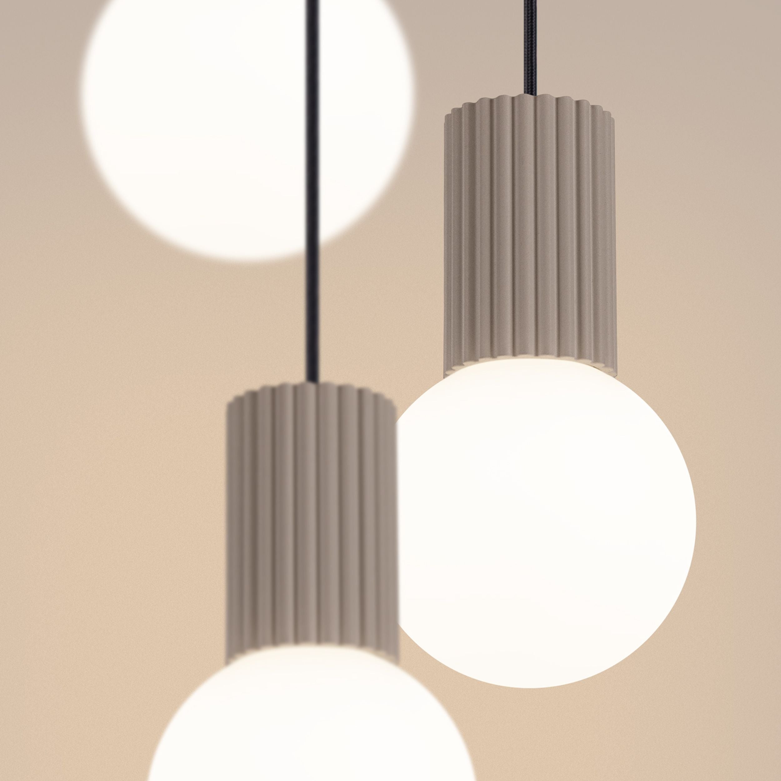 Lampa wisząca Halo 3P taupe