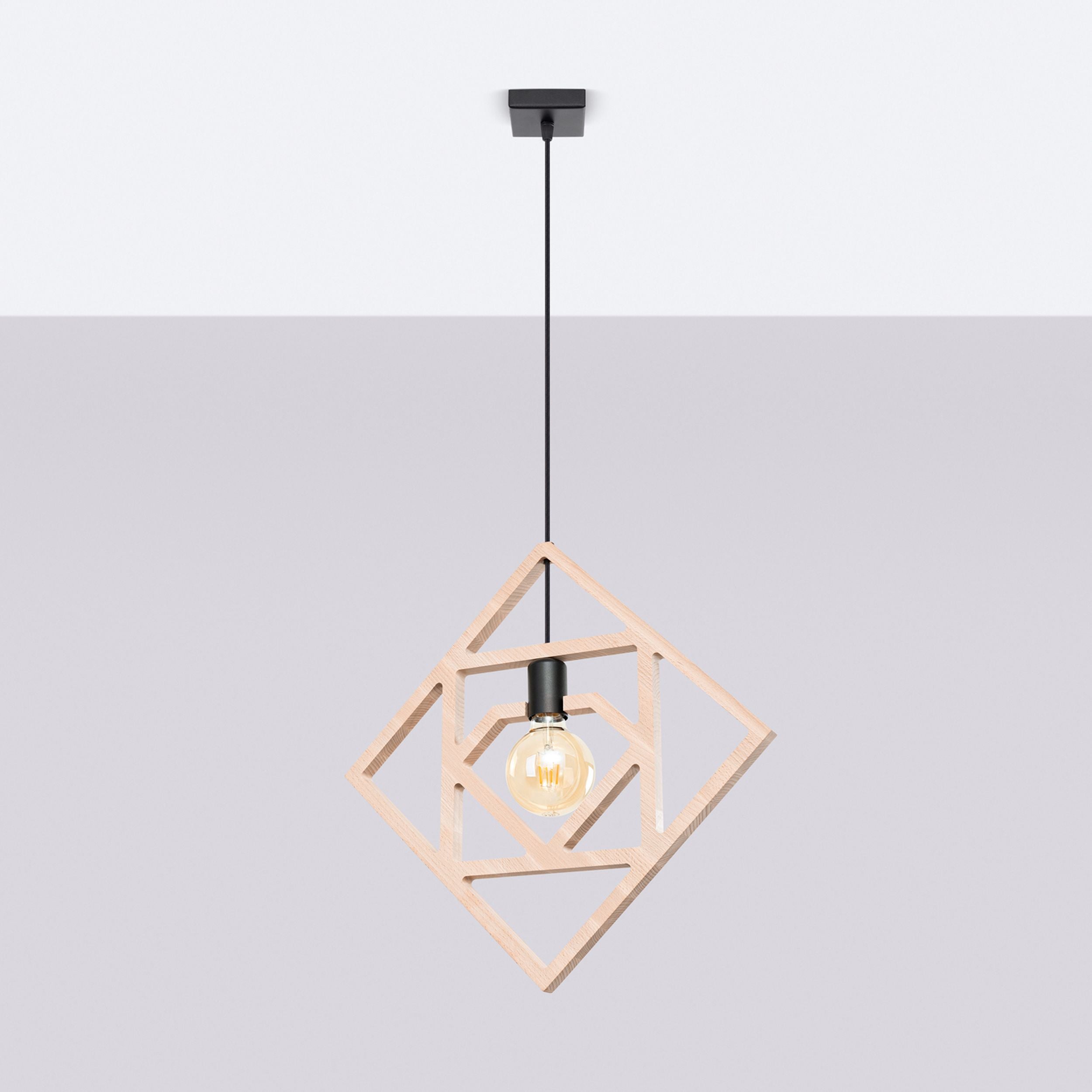 Lampa wisząca Caro drewno bukowe