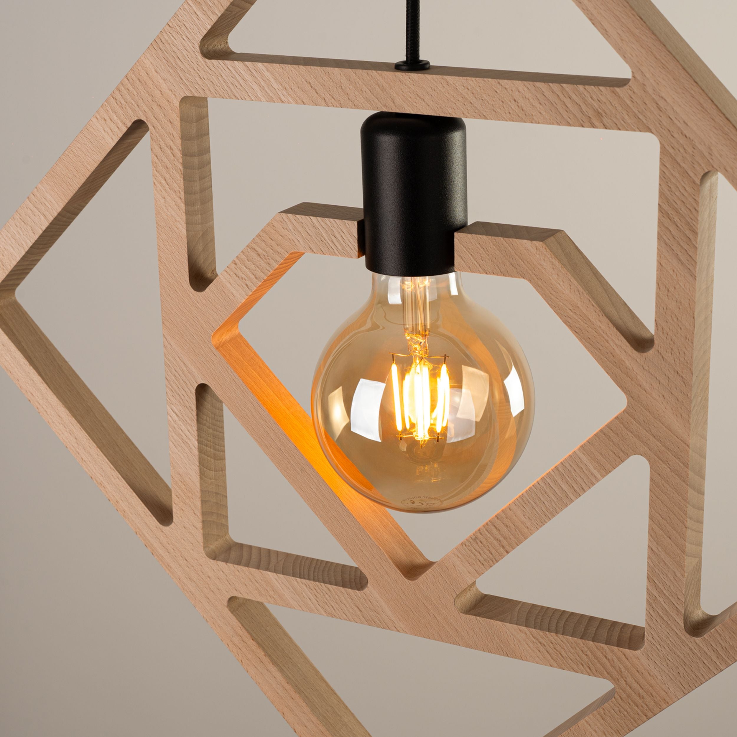 Lampa wisząca Caro drewno bukowe
