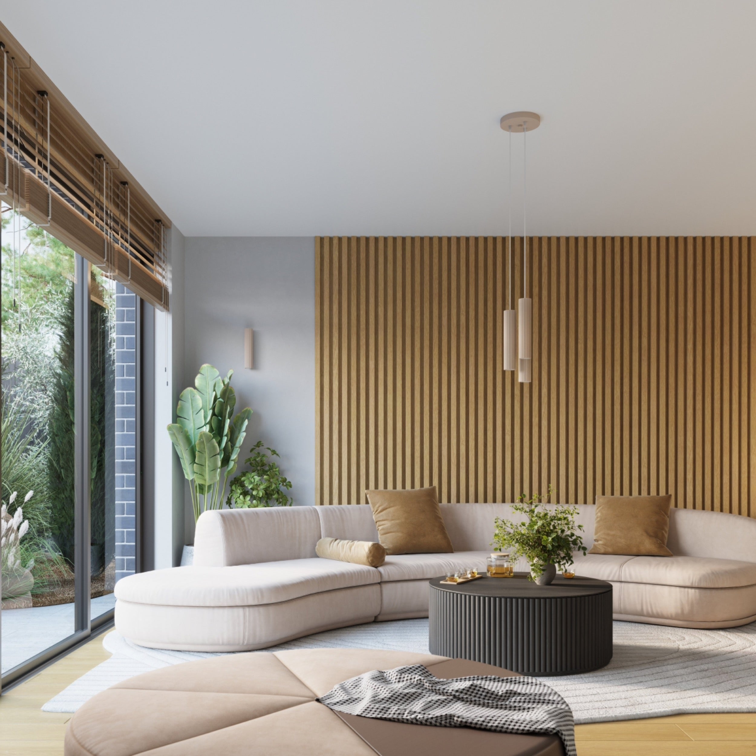 Lampa wisząca Karbon 3L taupe
