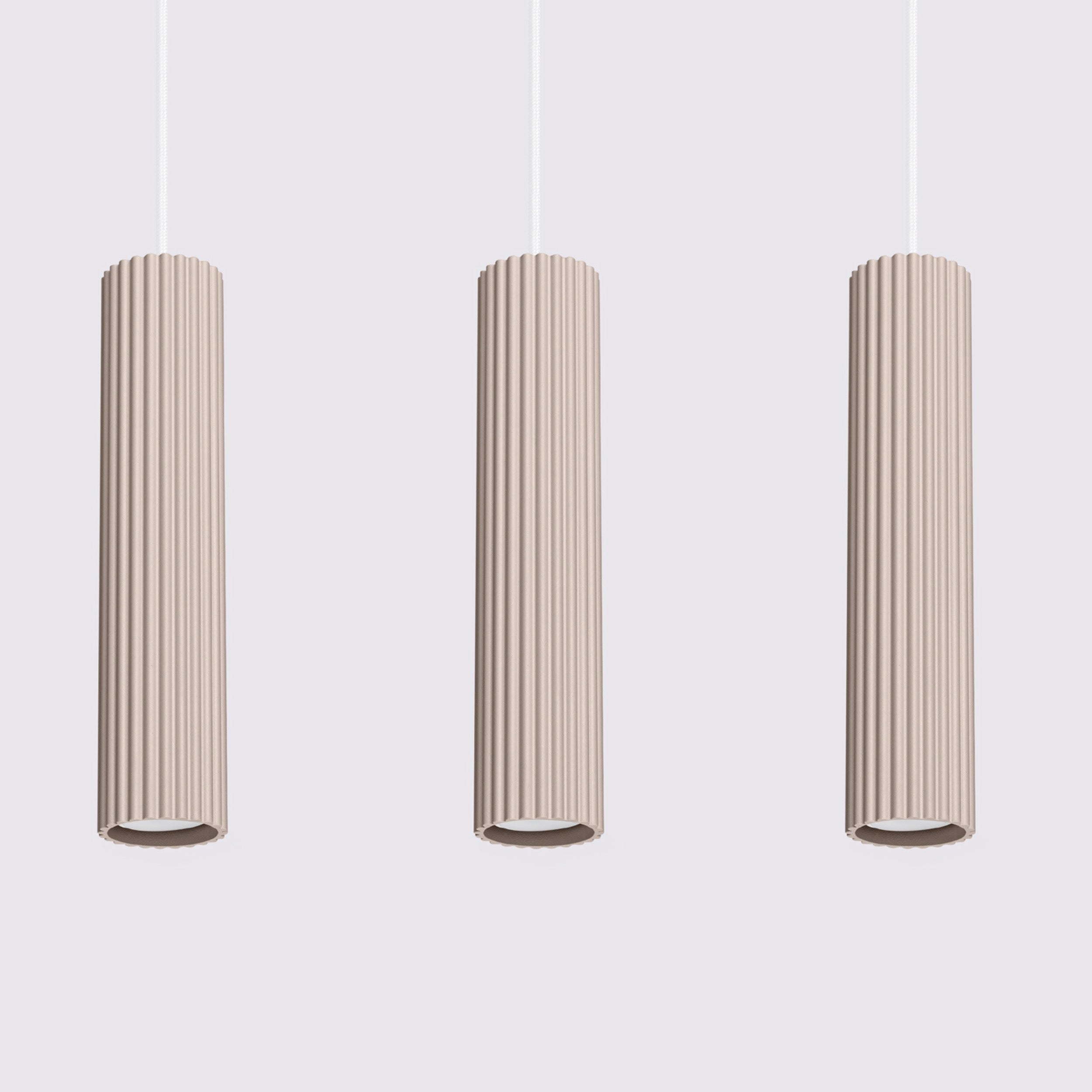 Lampa wisząca Karbon 3L taupe