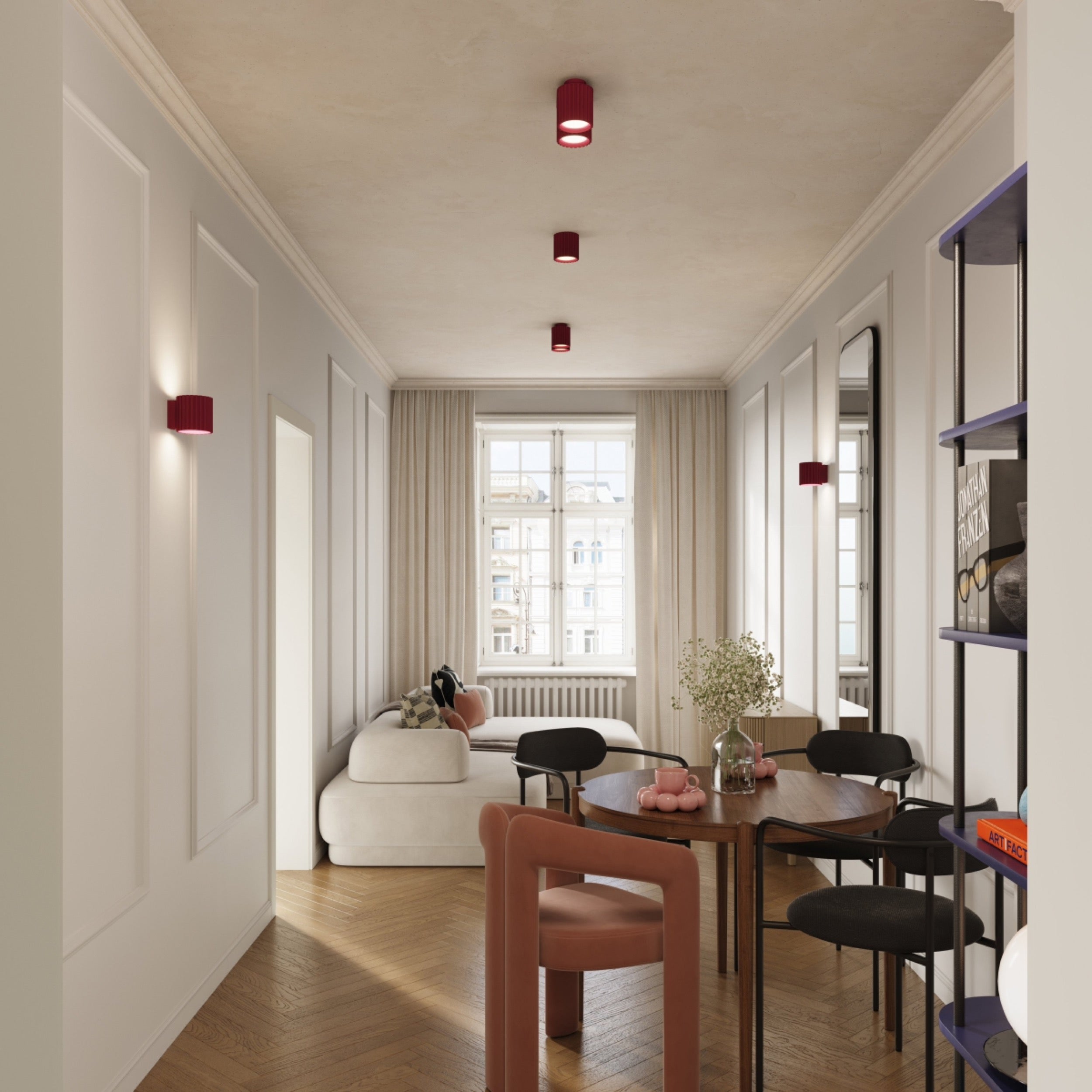 Spot tuba Aura 1 burgund GU10