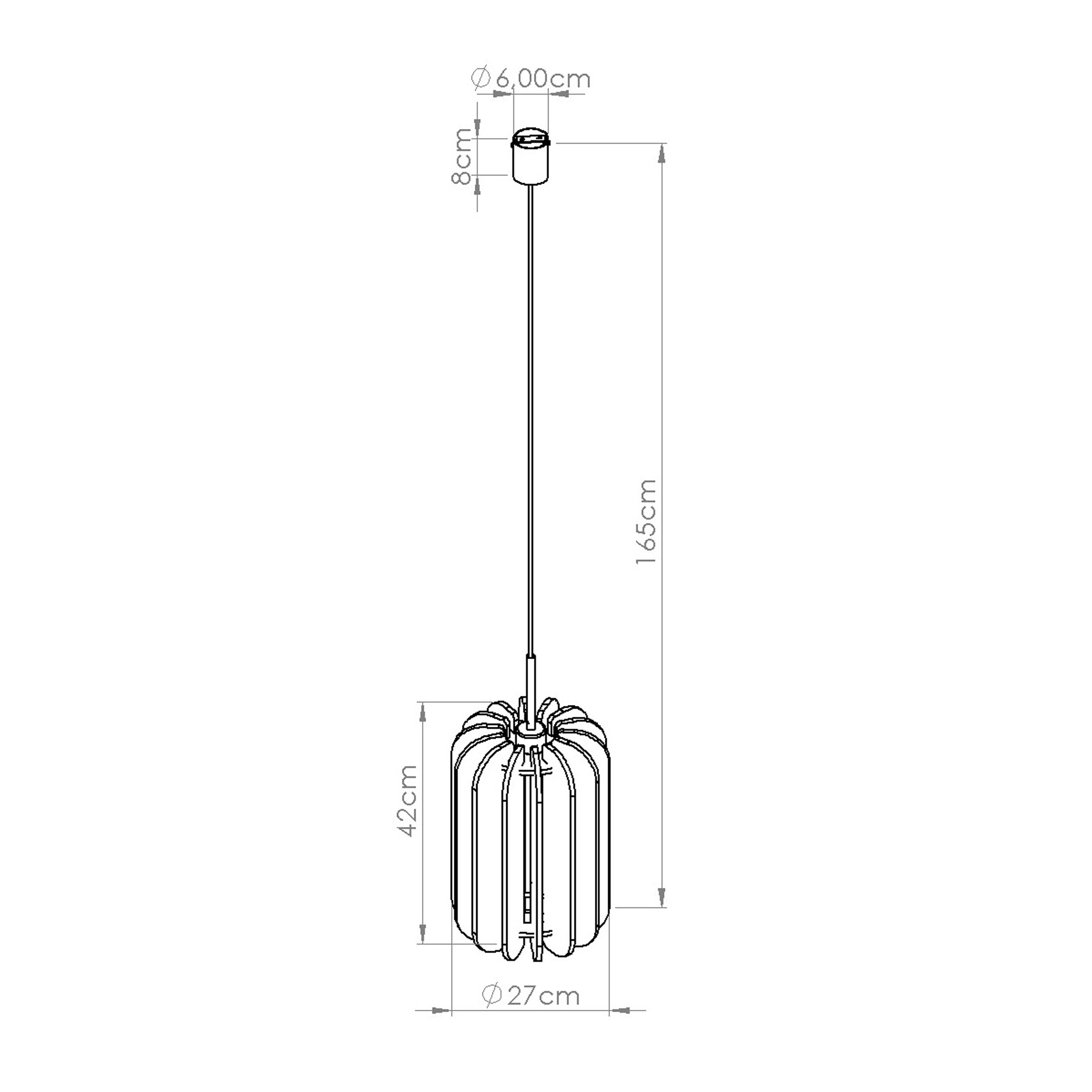 Lampa wisząca z filcu Mula 27 cm granatowa
