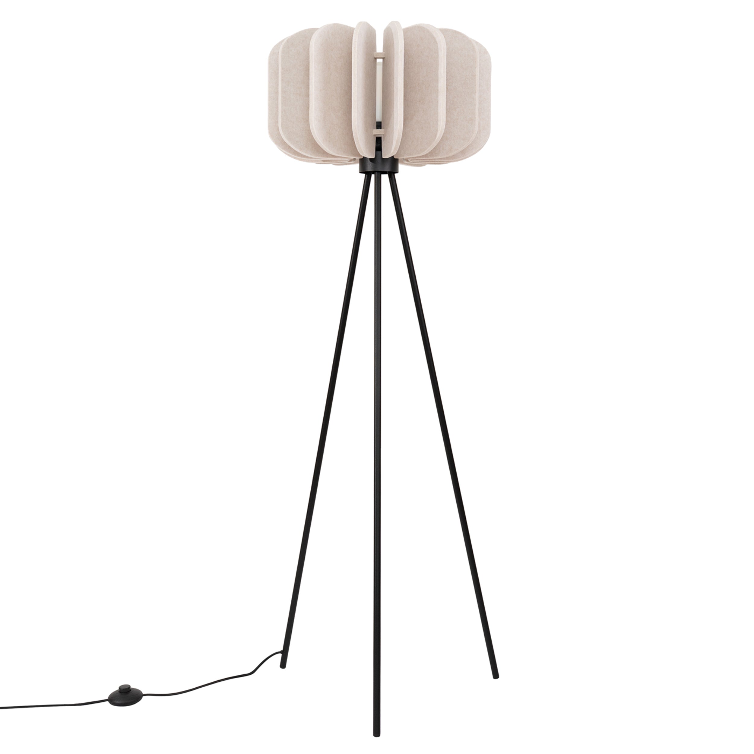 Lampa podłogowa z filcu Mula 45 cm beżowa