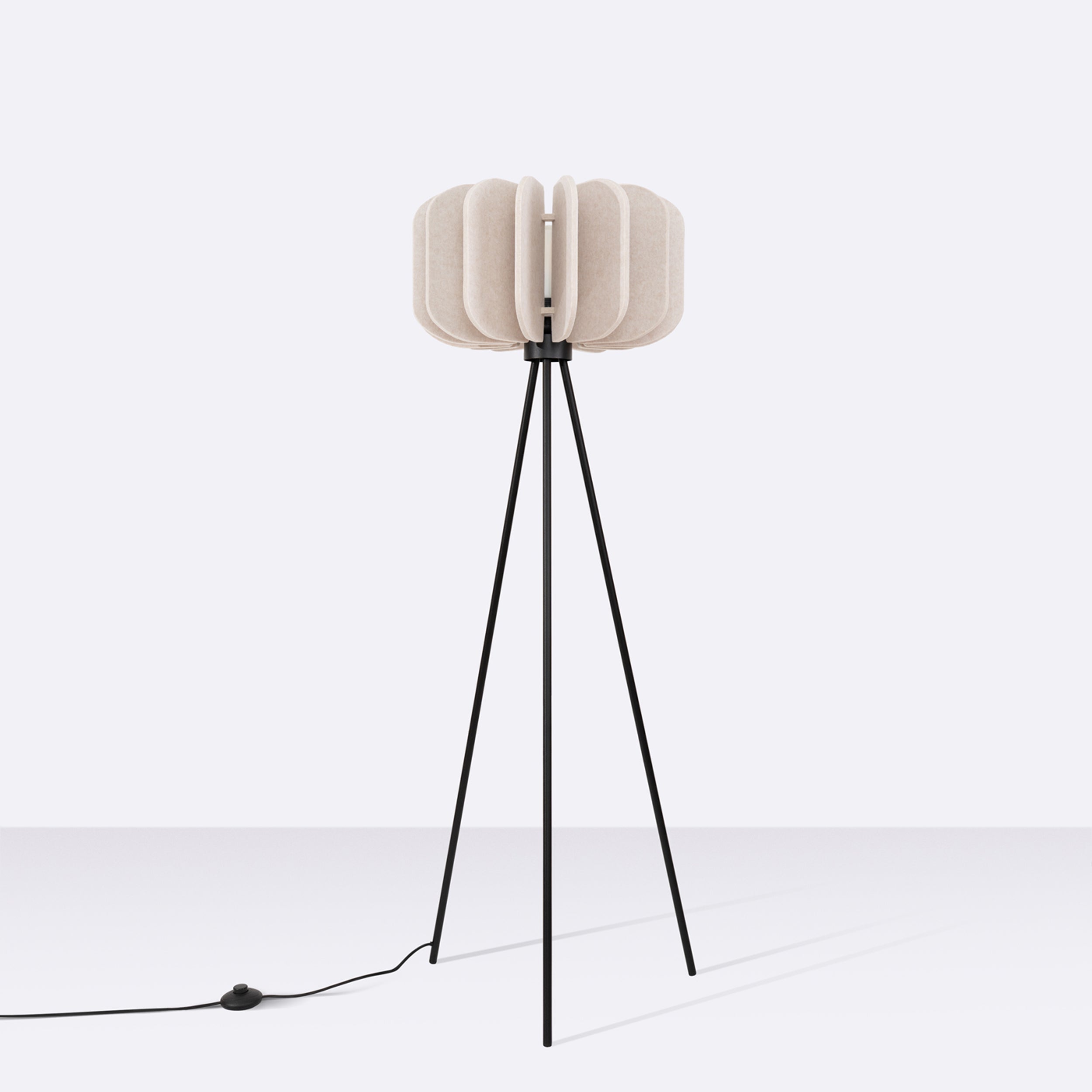 Lampa podłogowa z filcu Mula 45 cm beżowa