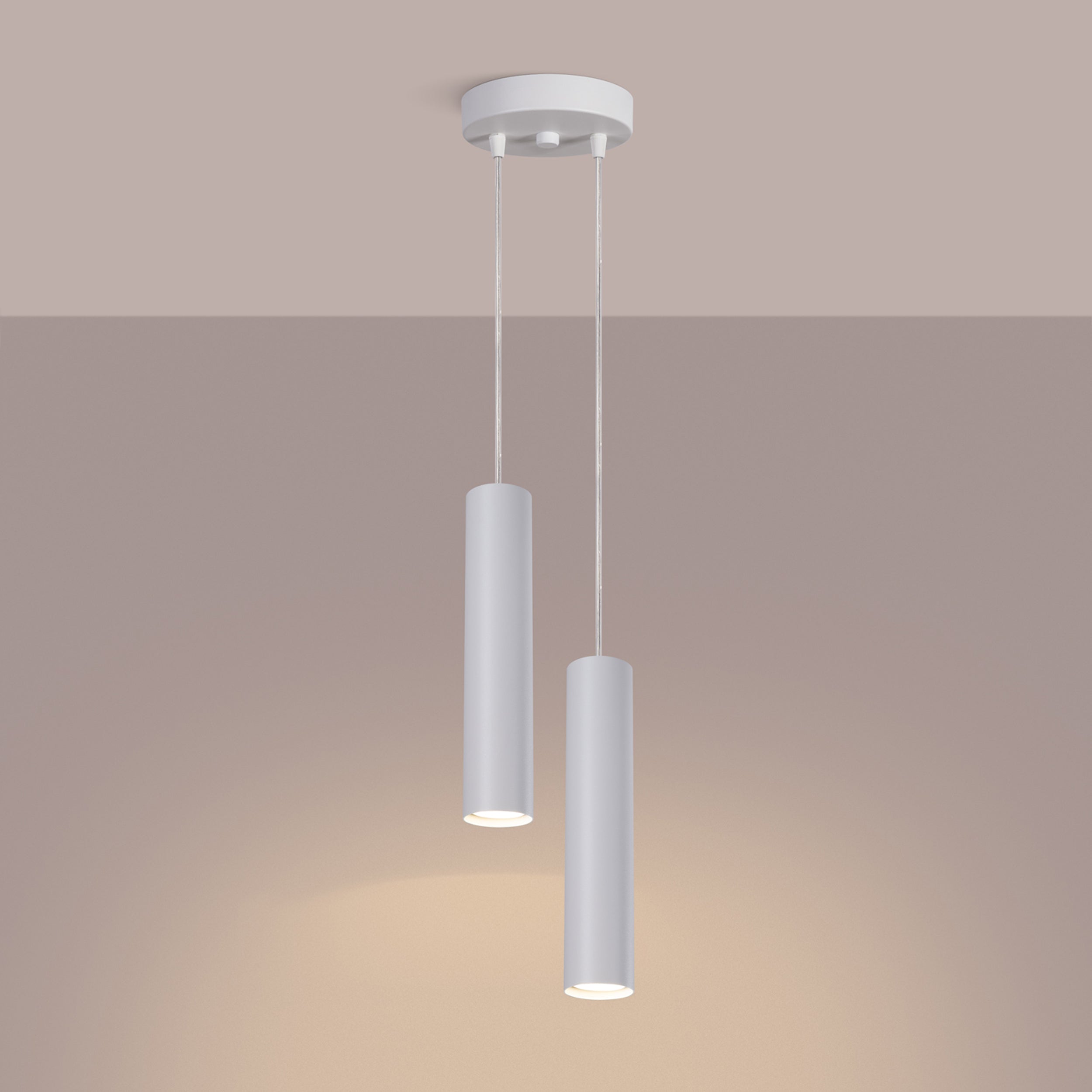 Lampa wisząca Lagos x2 biała