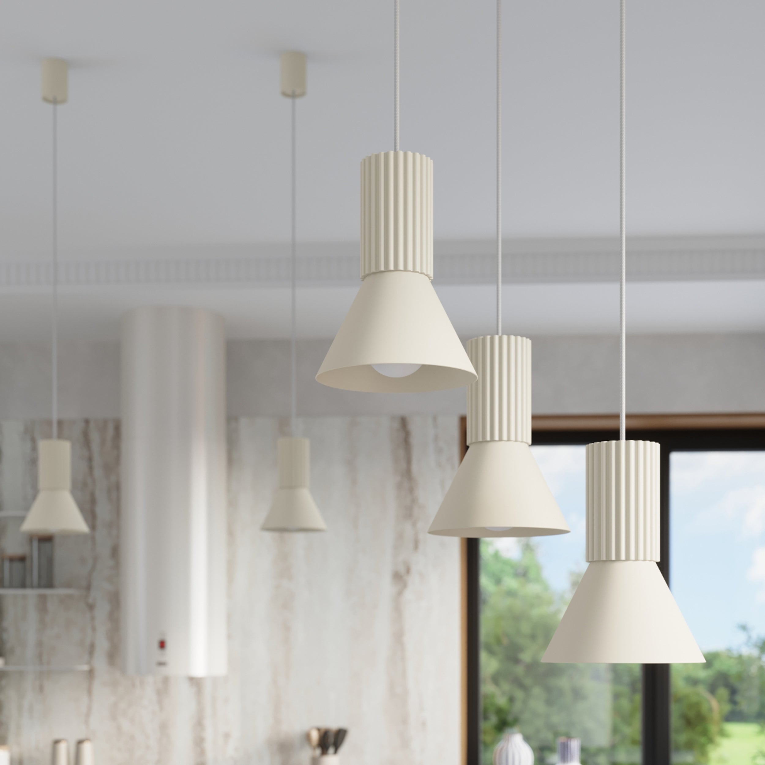 Lampa wisząca Estria x1 beżowa