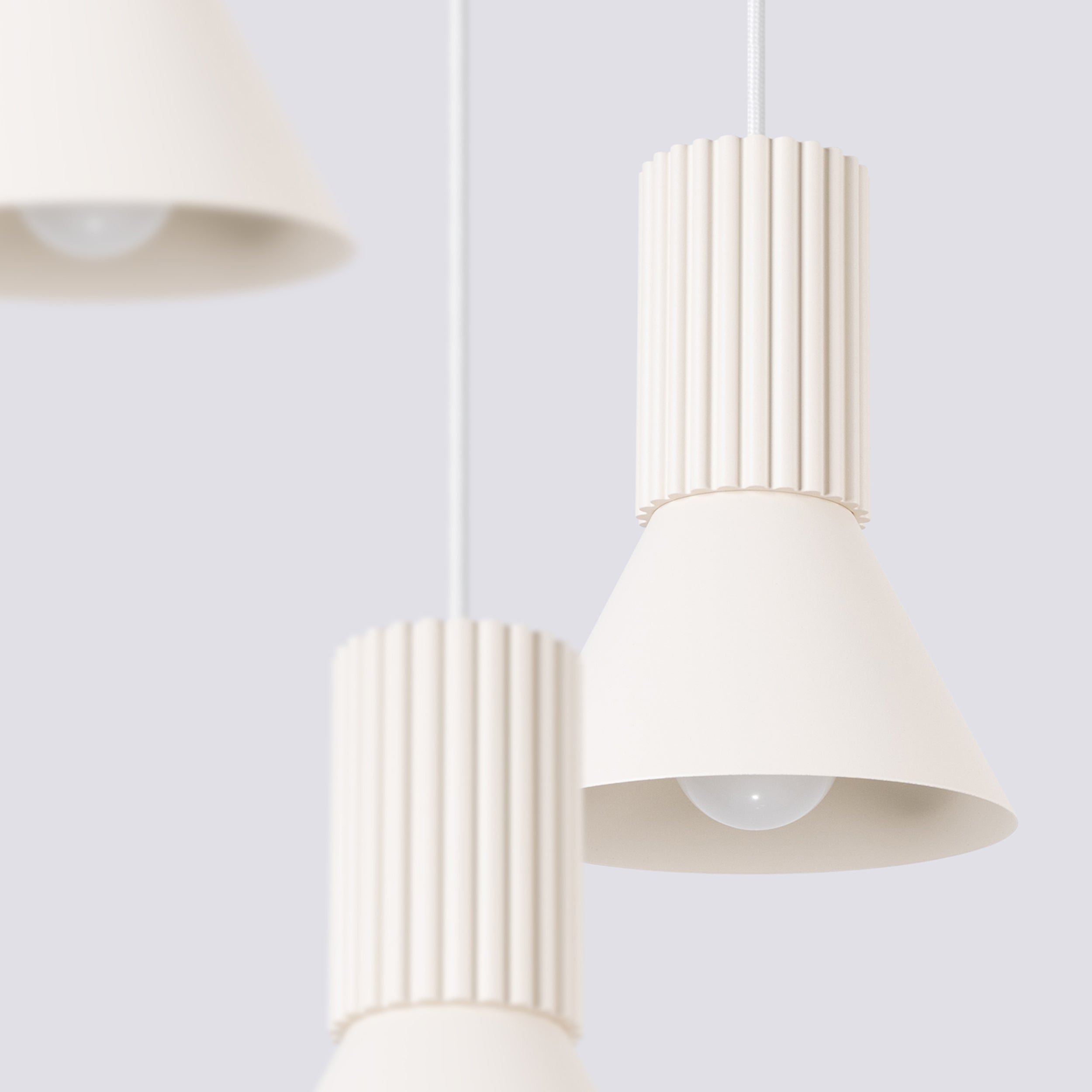 Lampa wisząca Estria x3 beżowa