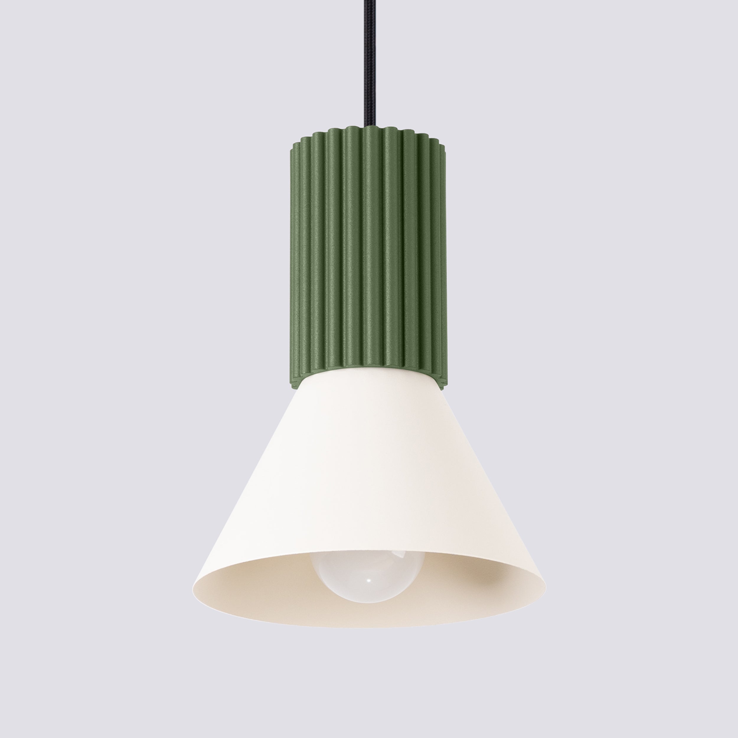 Lampa wisząca Estria x1 beżowa/zielona oliwka