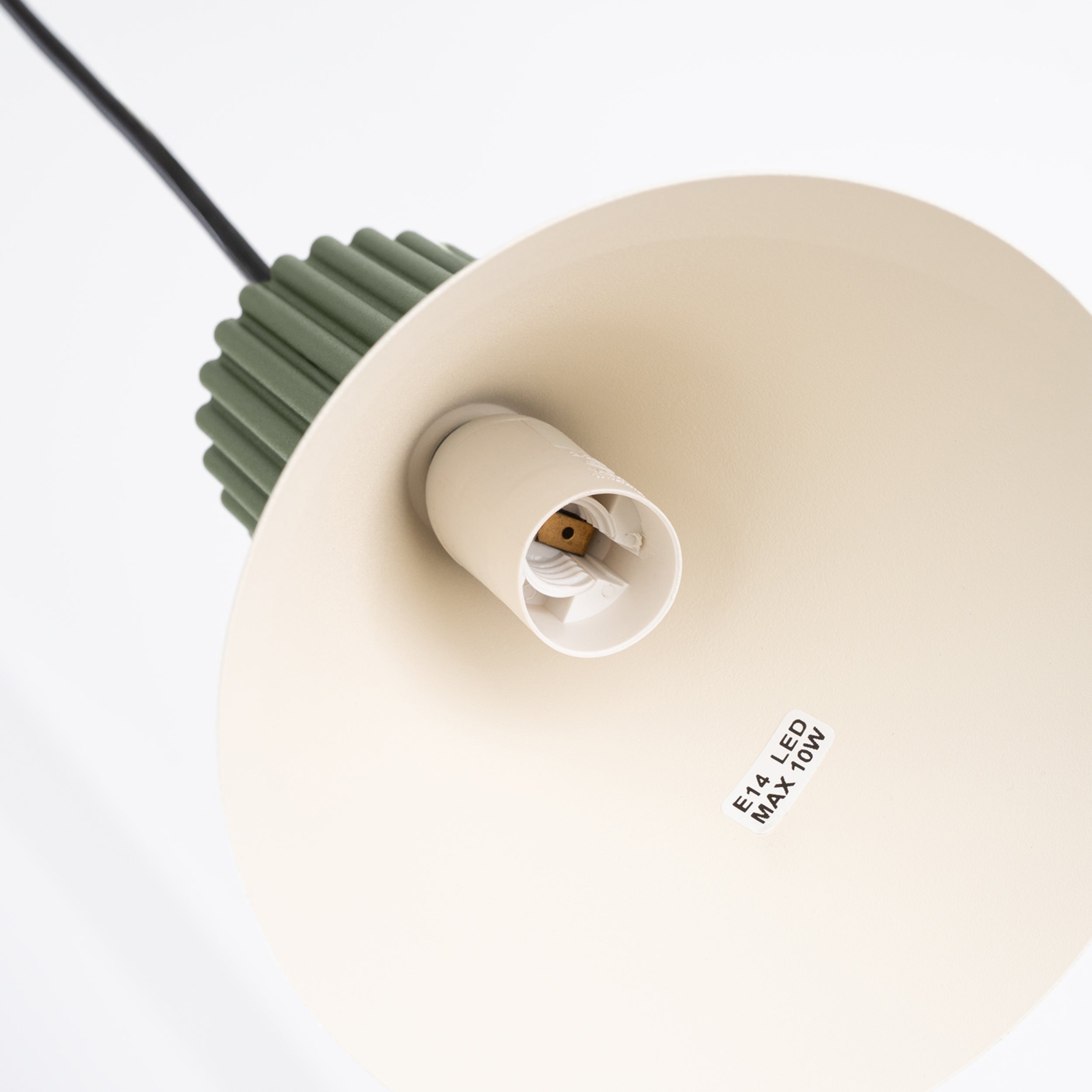 Lampa wisząca Estria x1 beżowa/zielona oliwka