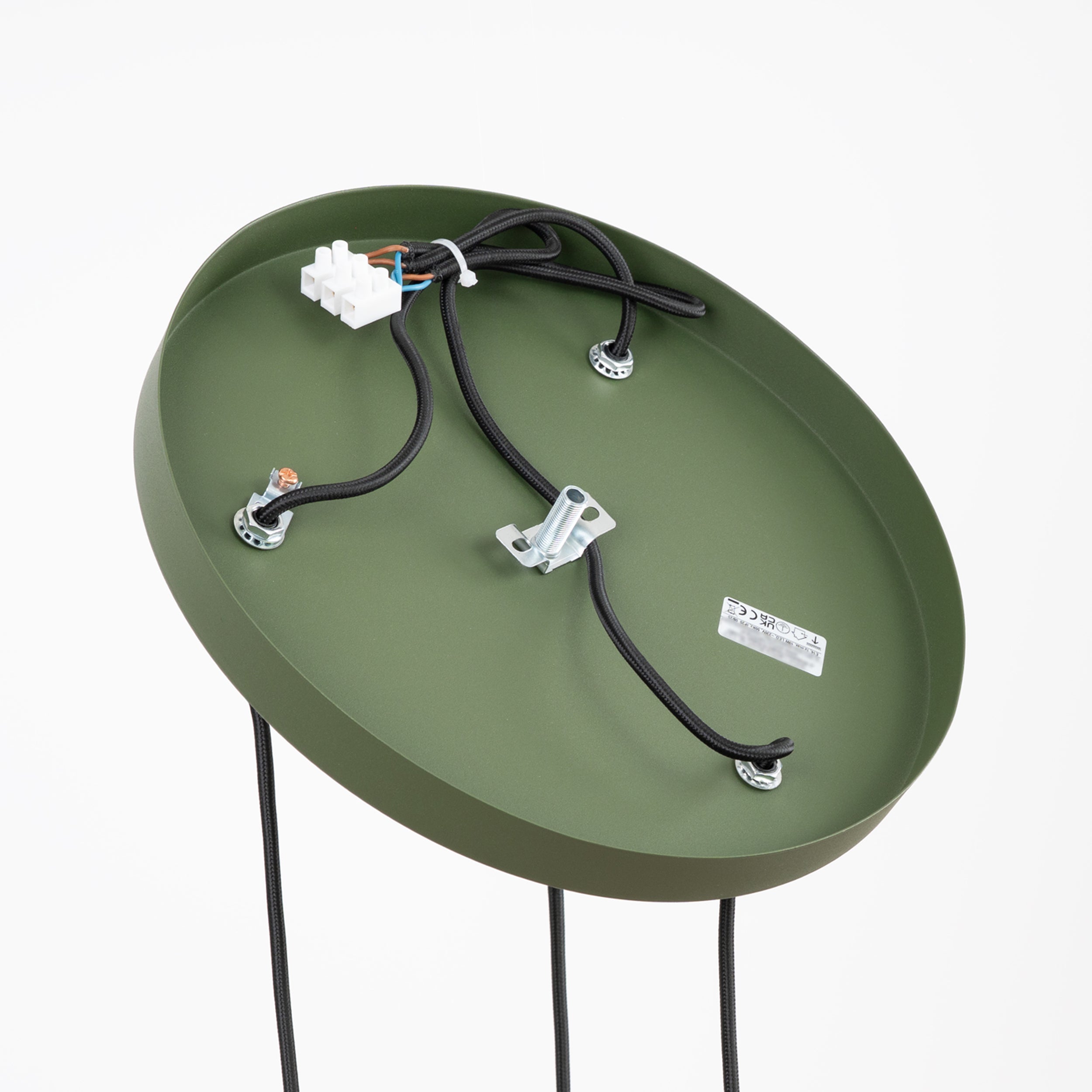 Lampa wisząca Estria x3 beżowa/zielona oliwka